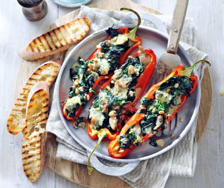 Gevulde paprika met kip