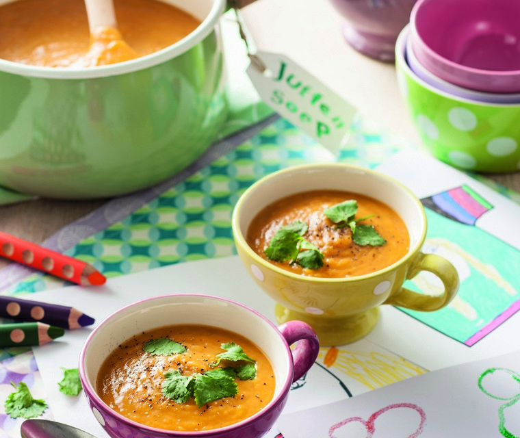 Juffensoep met geroosterde pompoen en gember