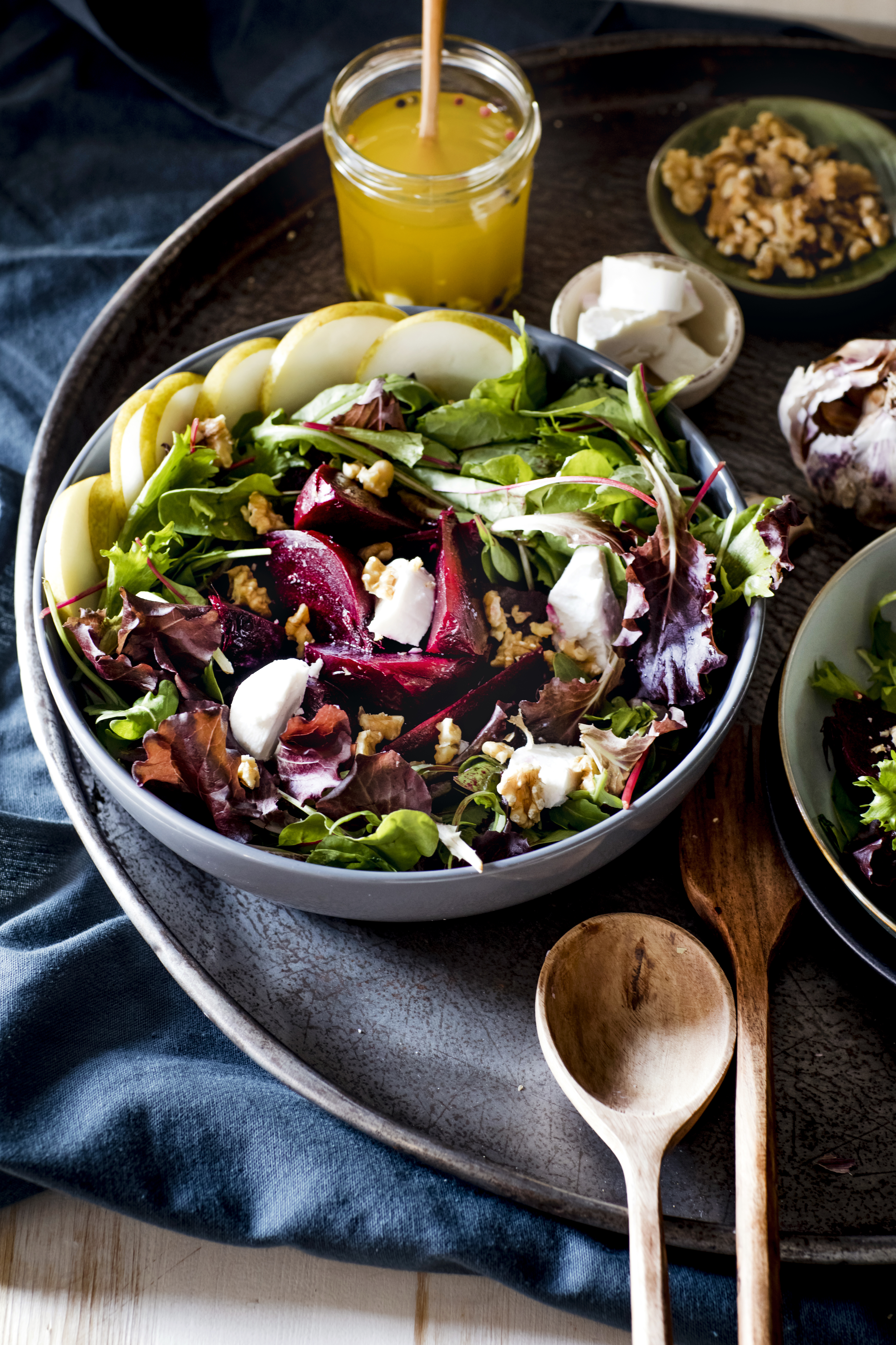 Giels herfstsalade met ovengeroosterde bieten
