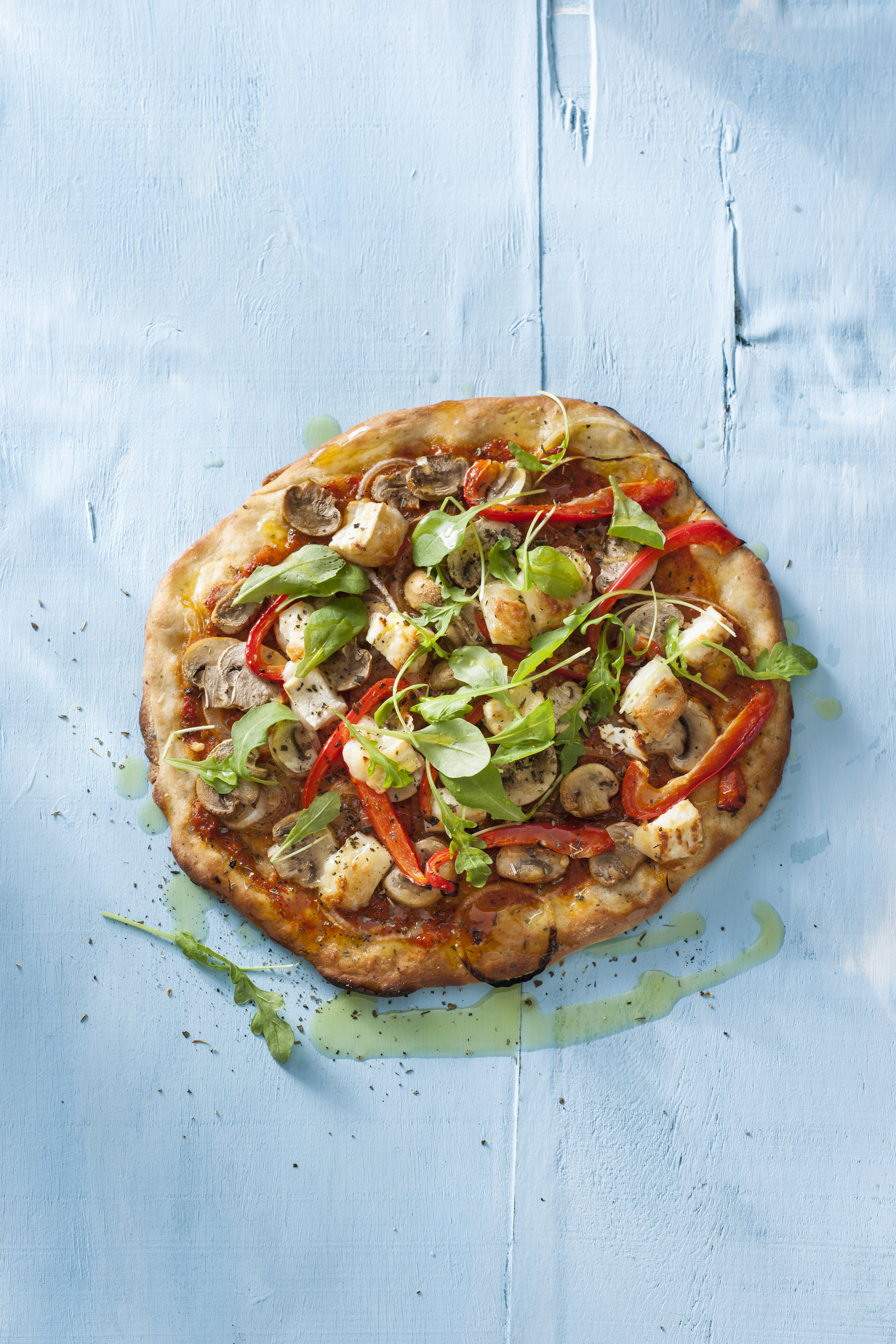 Pizza met minder zout