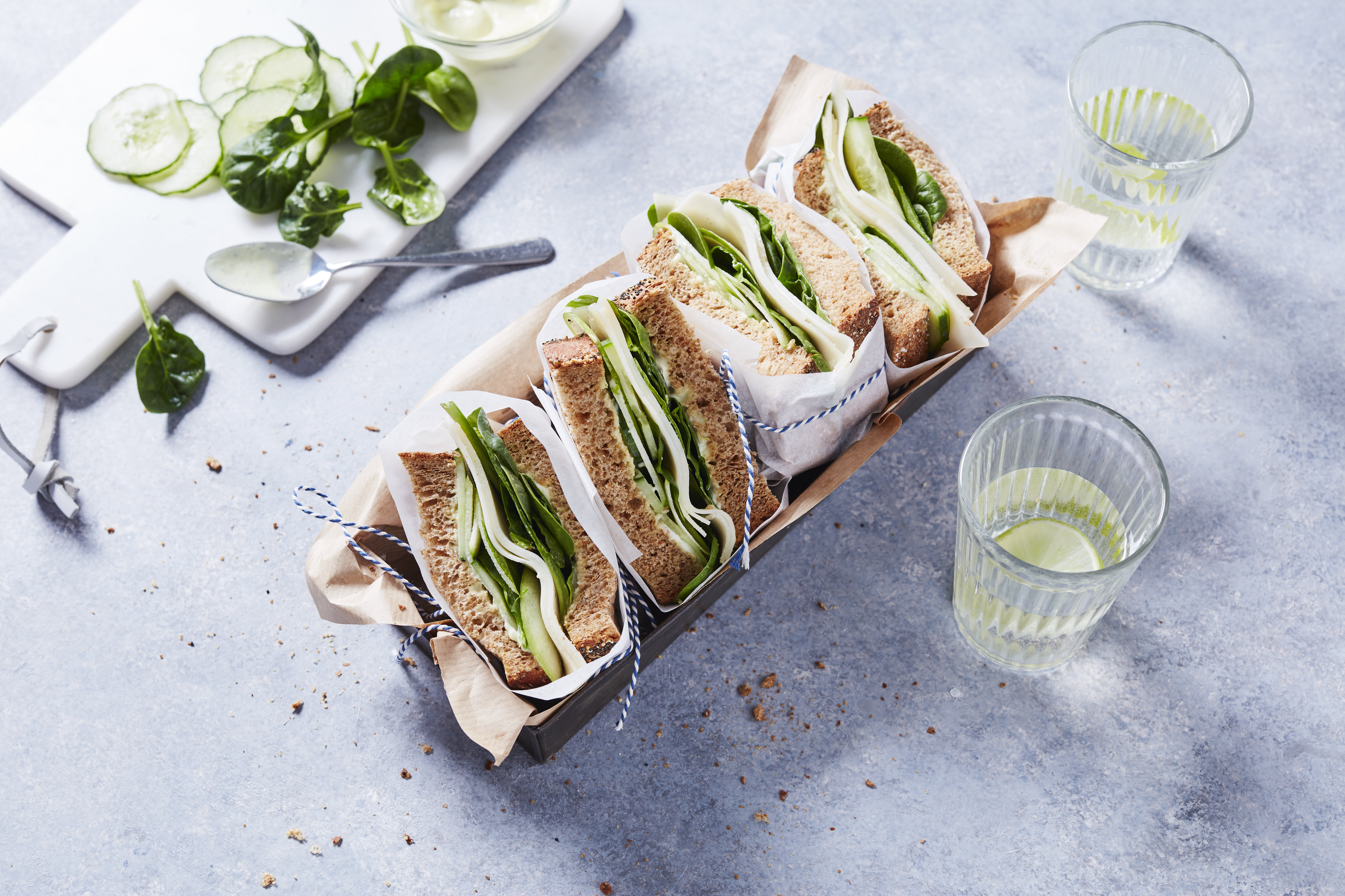 Clubsandwich met geitenkaas