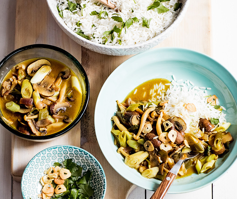 Rendang met paddestoelen