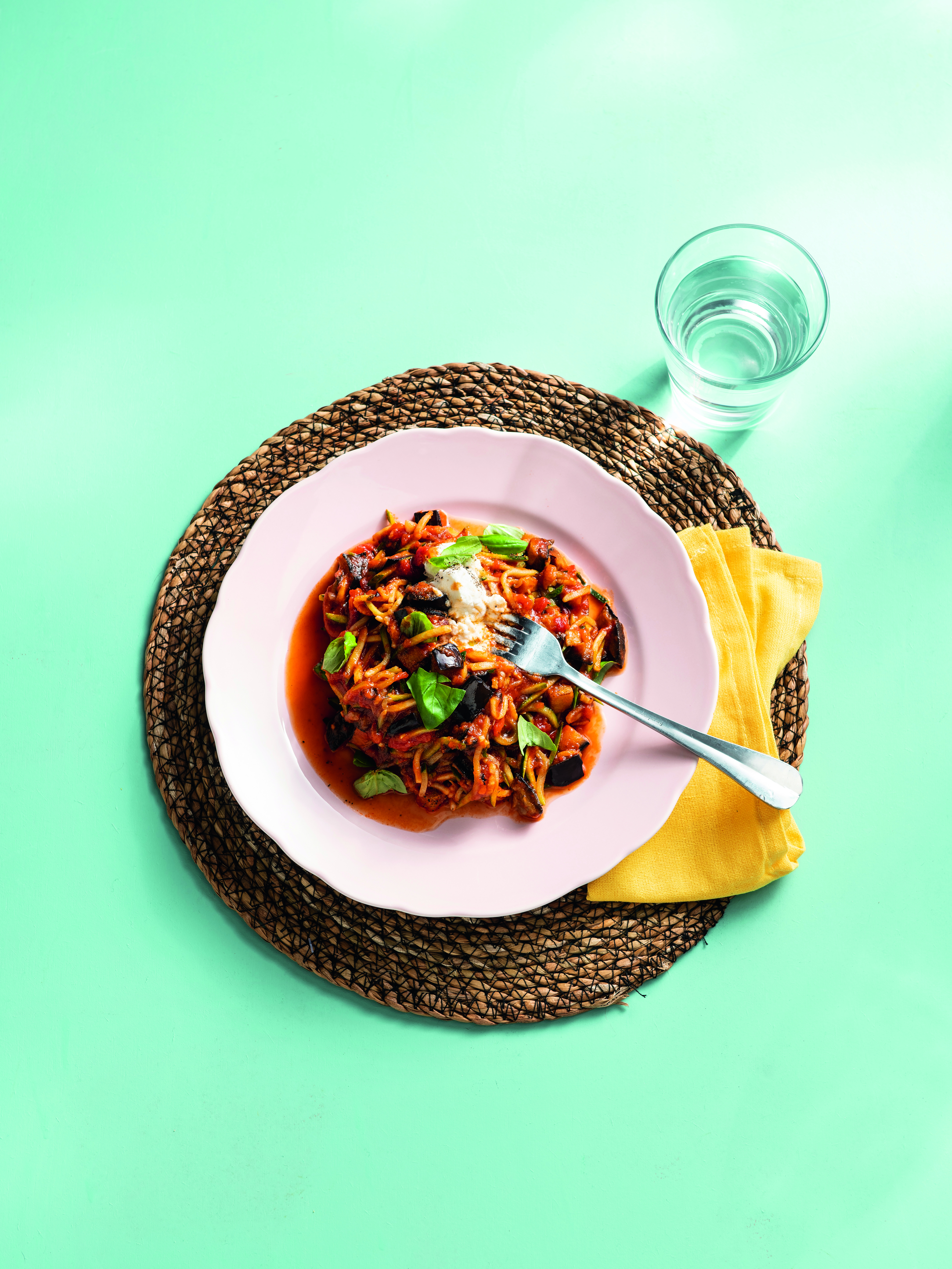 Pasta alla Norma met courgette