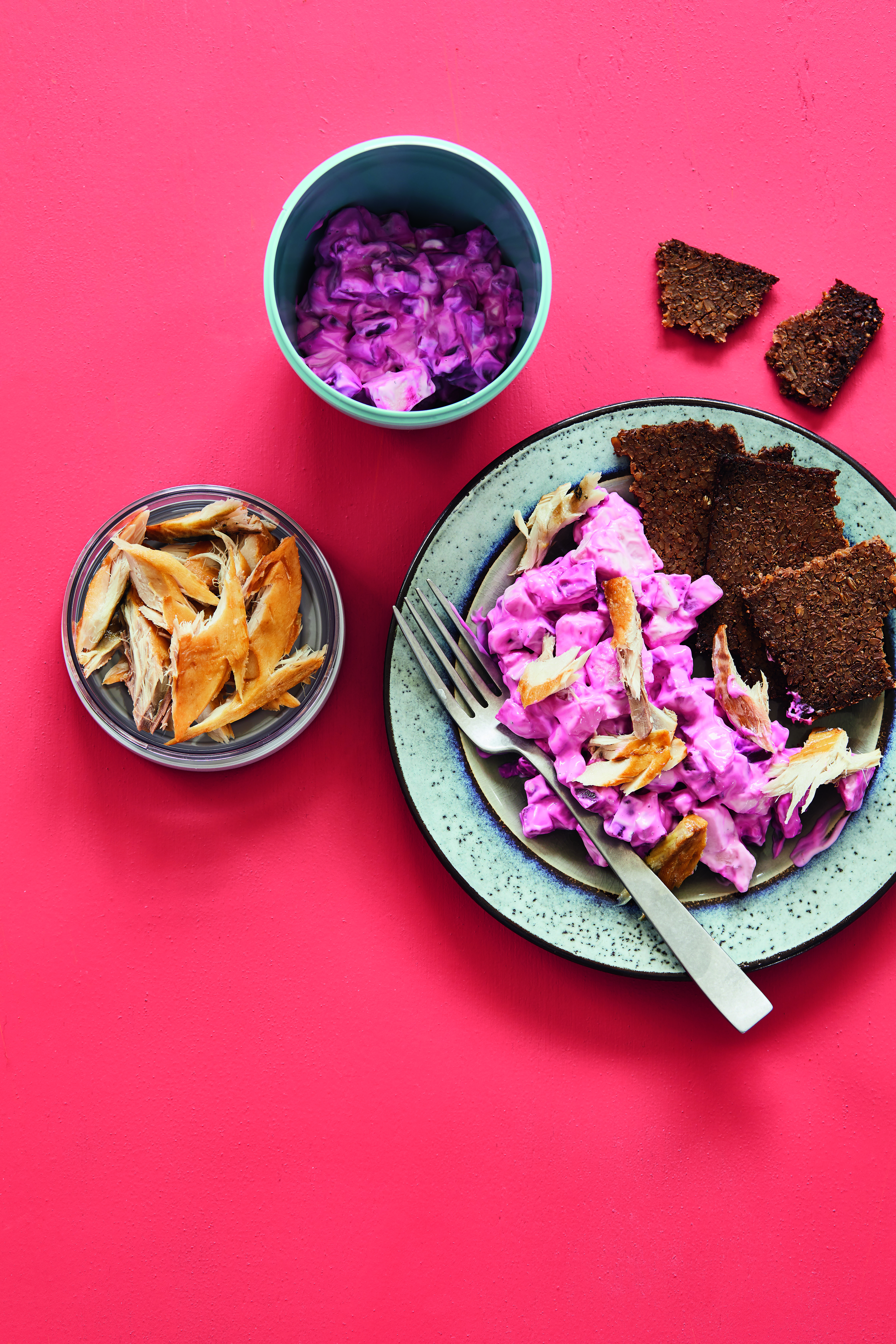 Bietensalade met Skyr en makreel