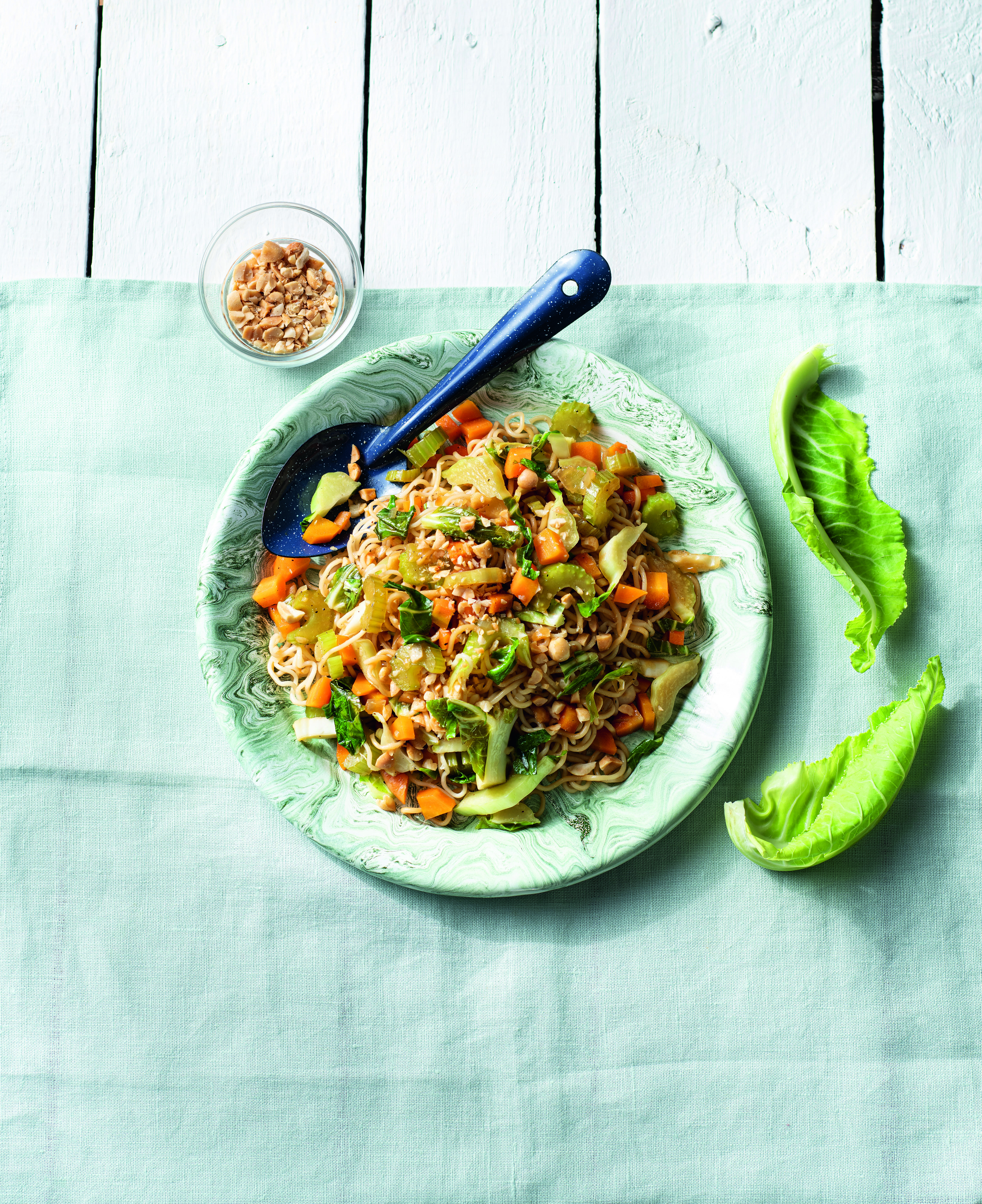 Wokschotel met bloemkoolblad