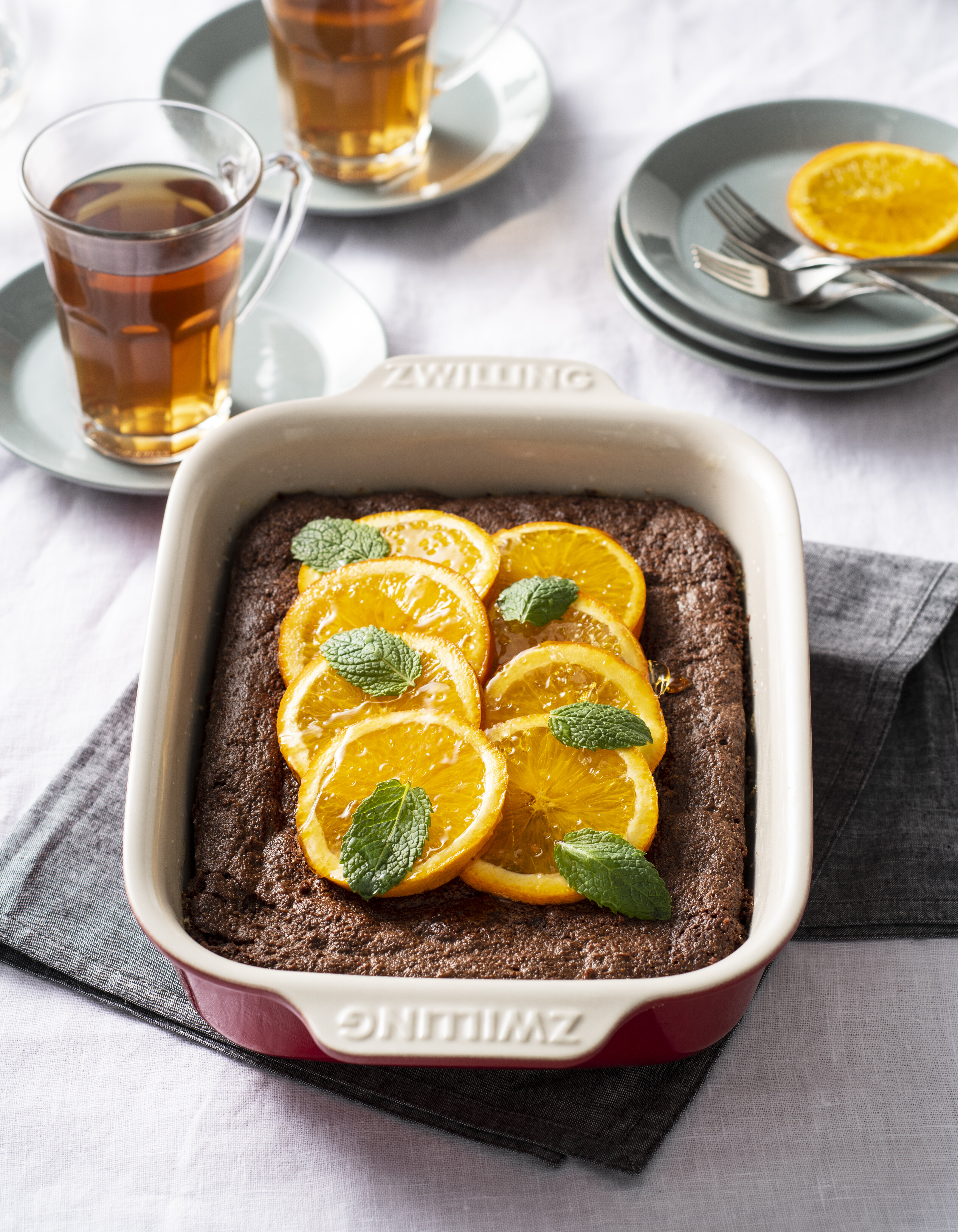 Chocoladetaart met gekonfijte sinaasappel