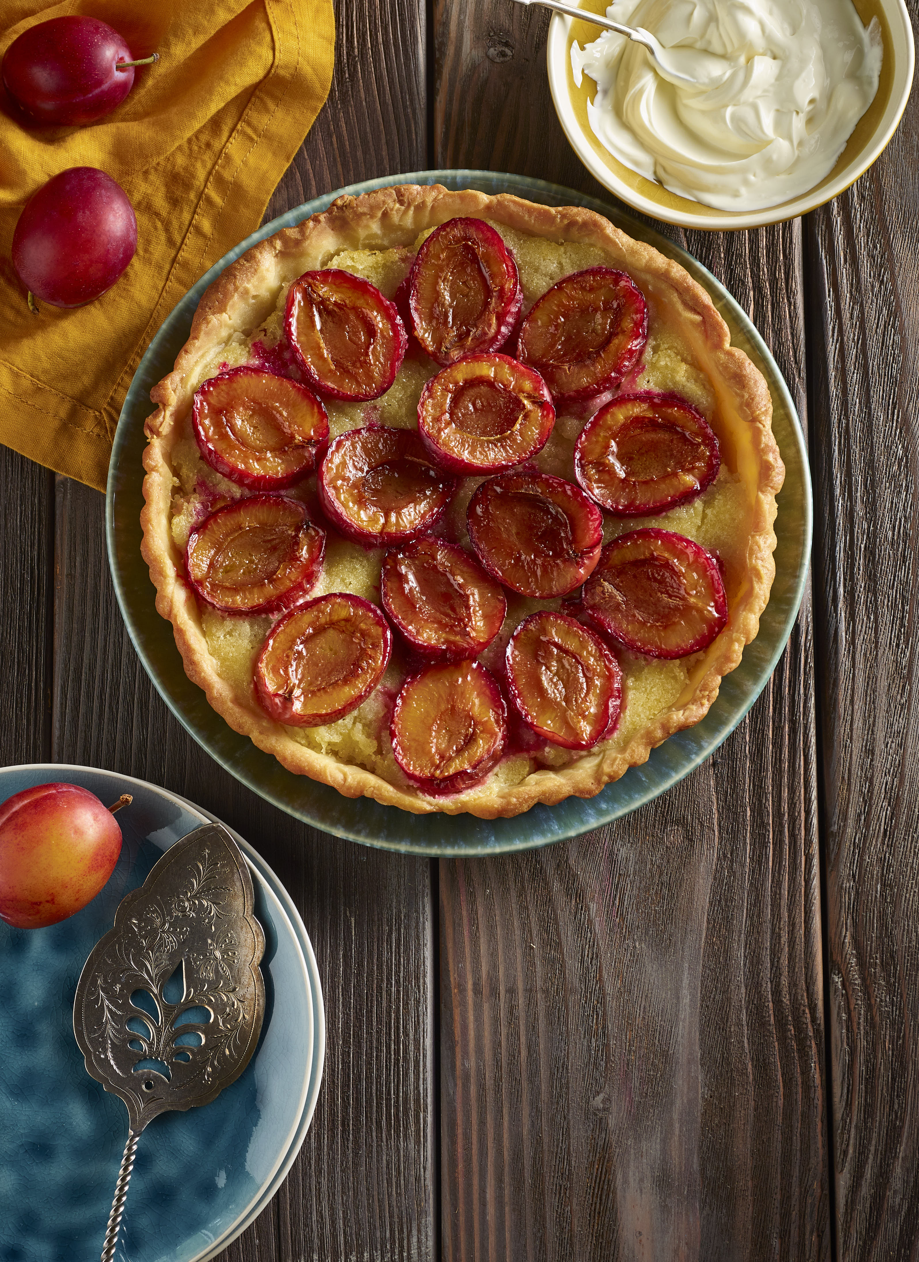 Pruimen-frangipanetaart