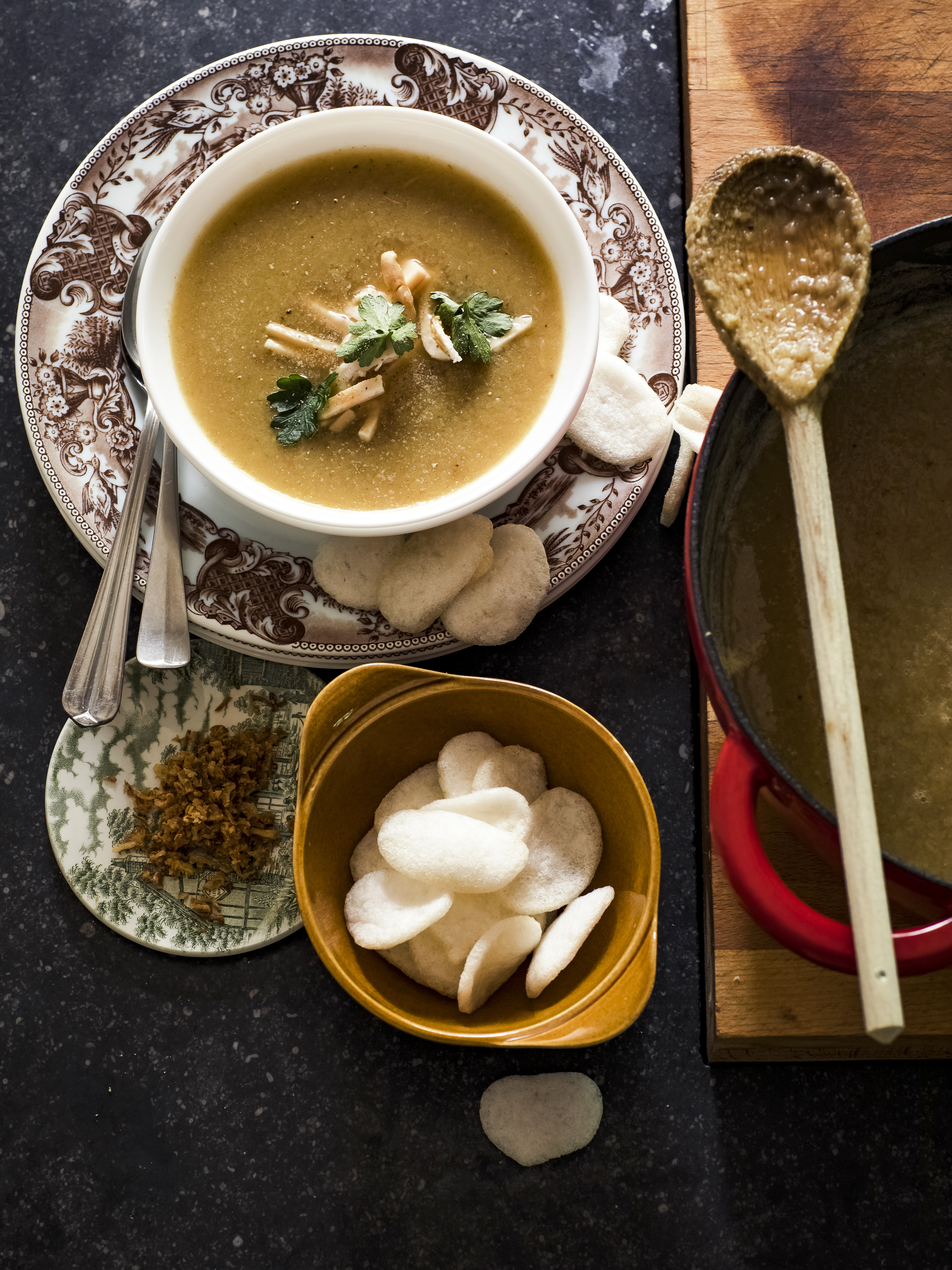 Chinese koolsoep met kip