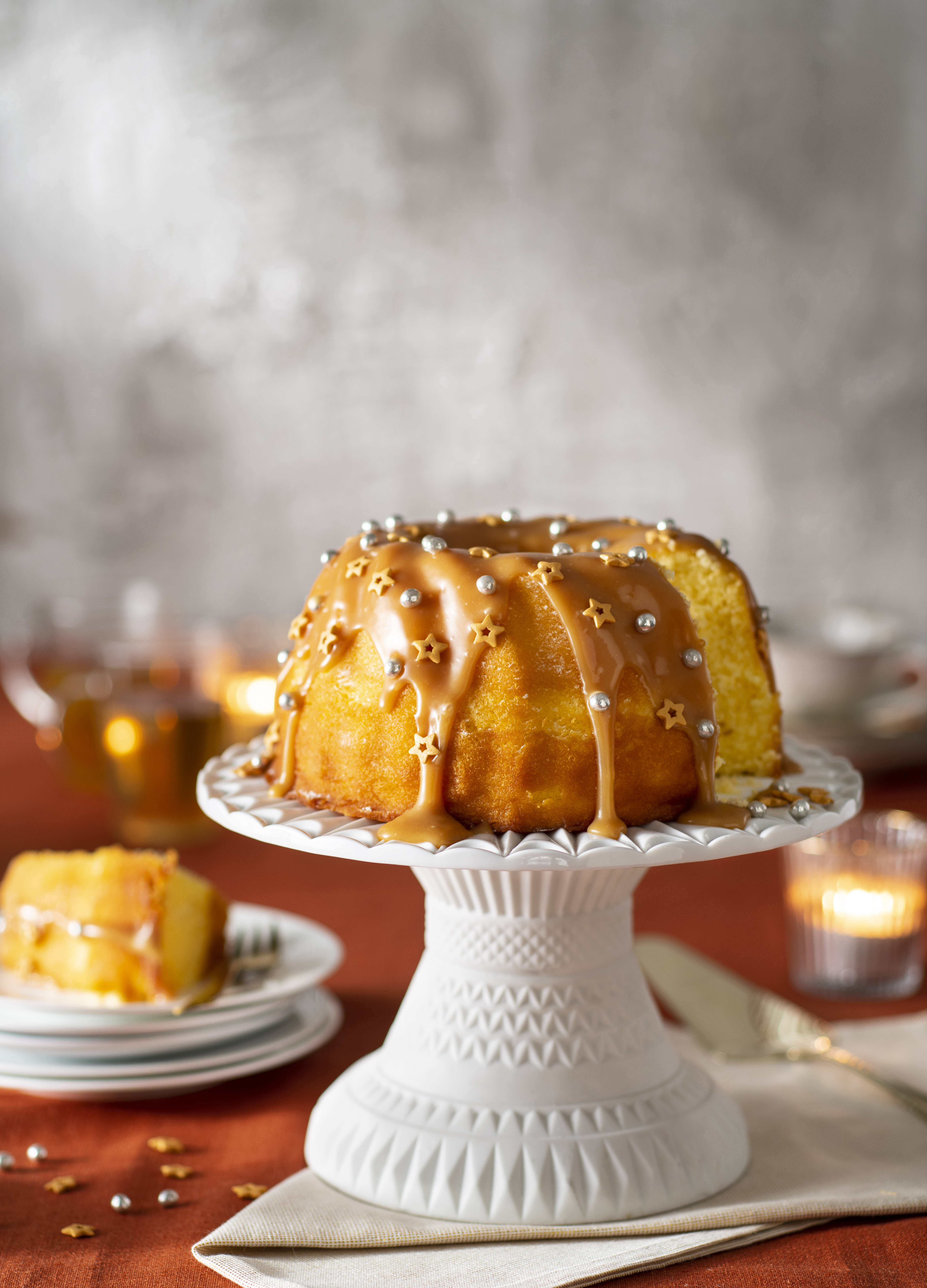 Tulband met rumkaramel