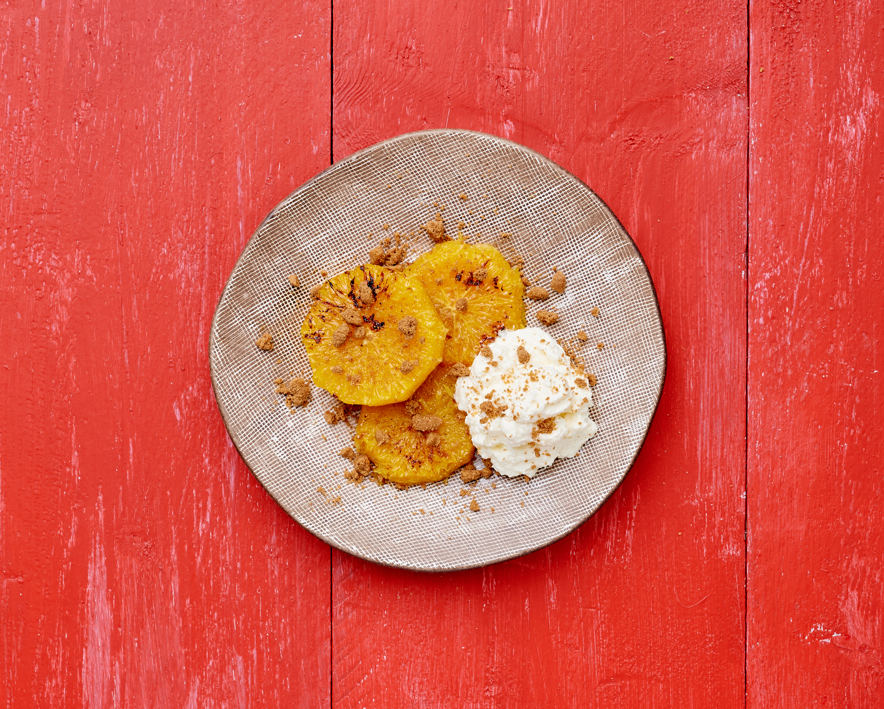 Gebakken sinaasappel met speculaas