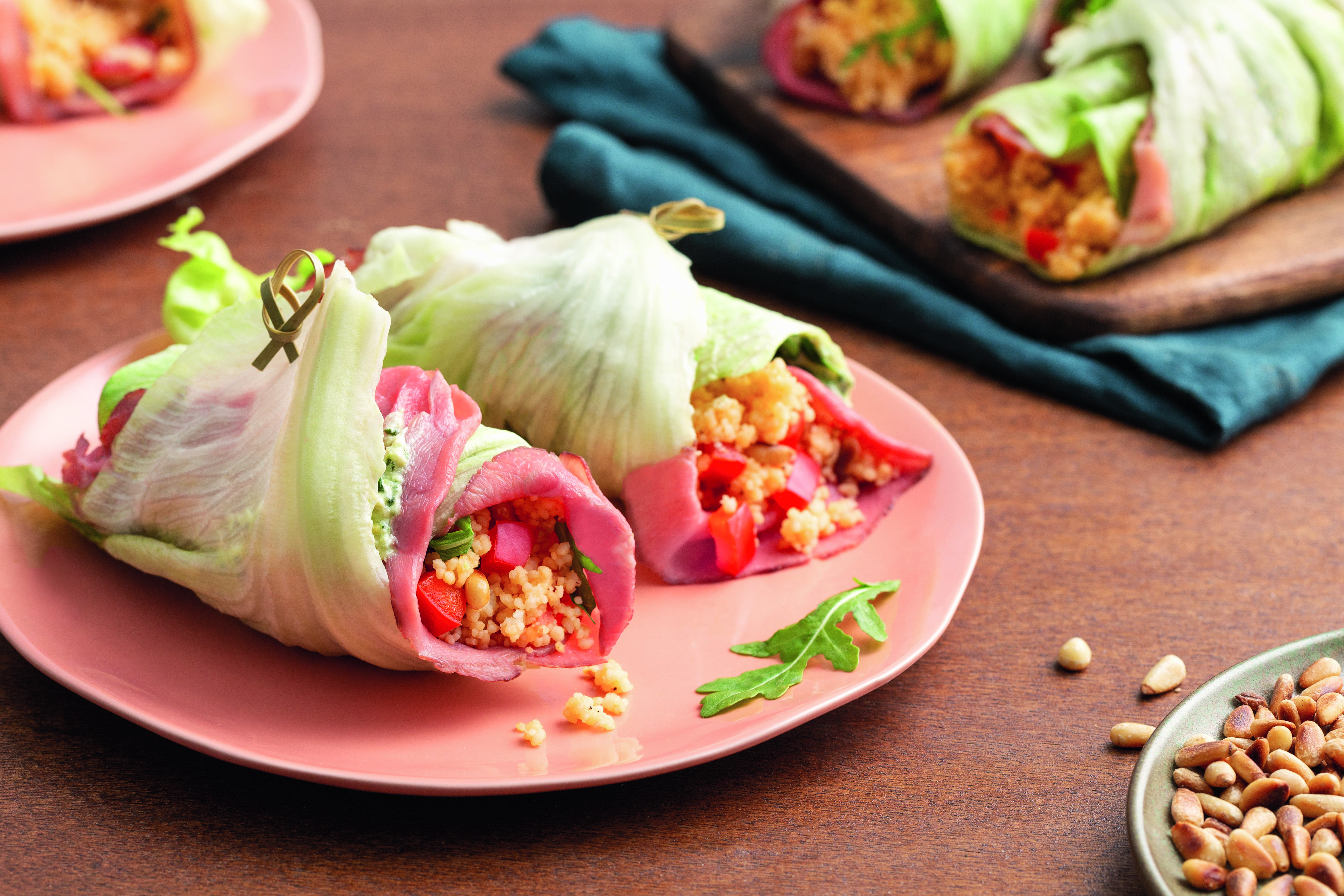 Lunchwrap met rosbief en pesto