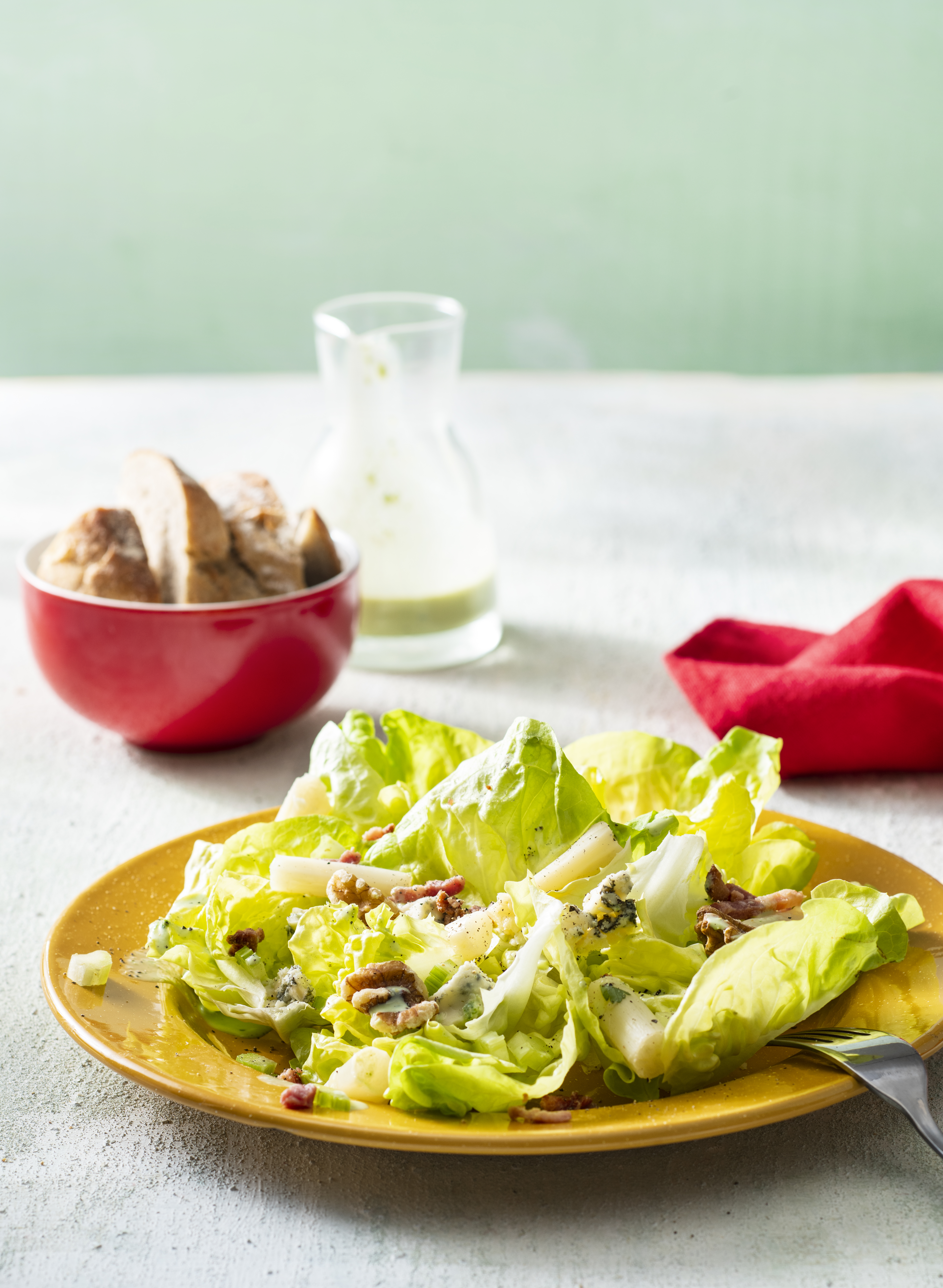 Voorjaarsalade met witte asperges
