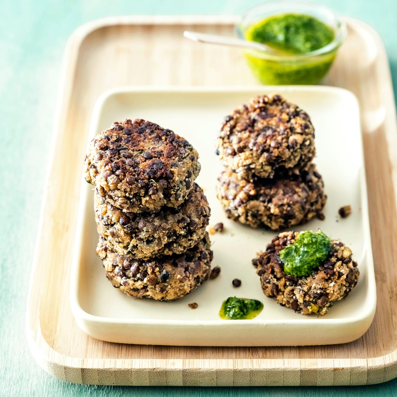 Linzenburgers met salsa verde
