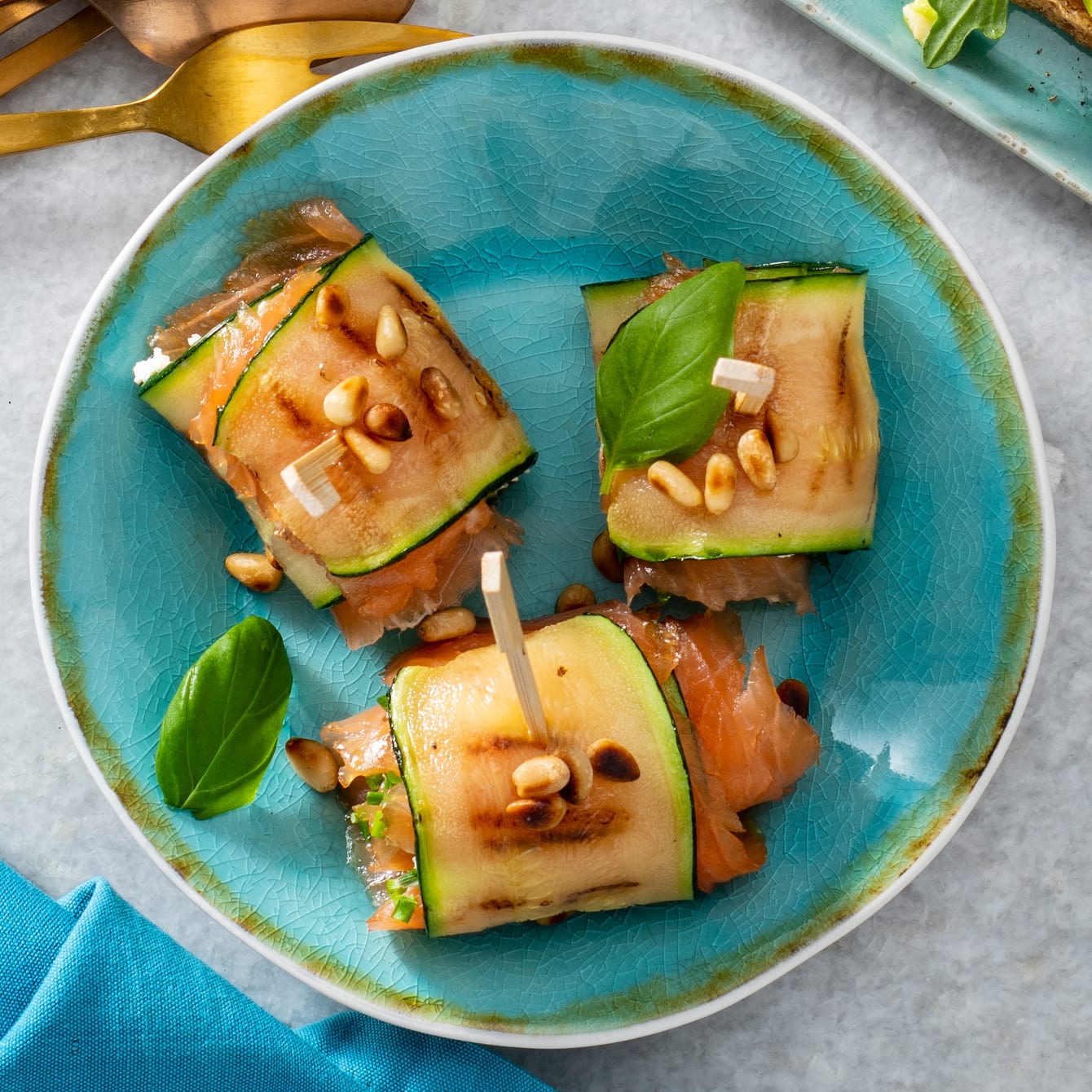 Courgette-zalmrolletje van Jan Smit