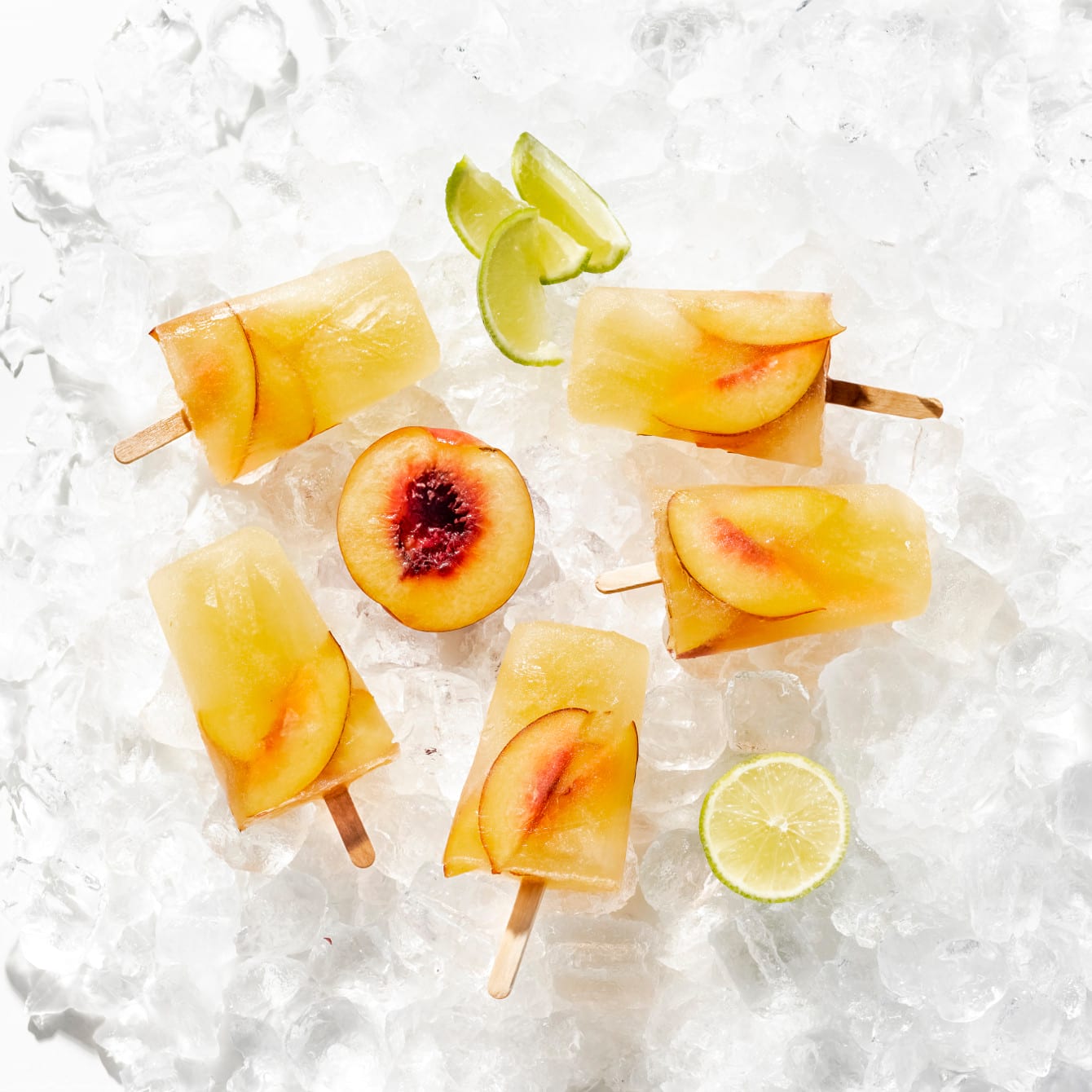 Popsicles met nectarine