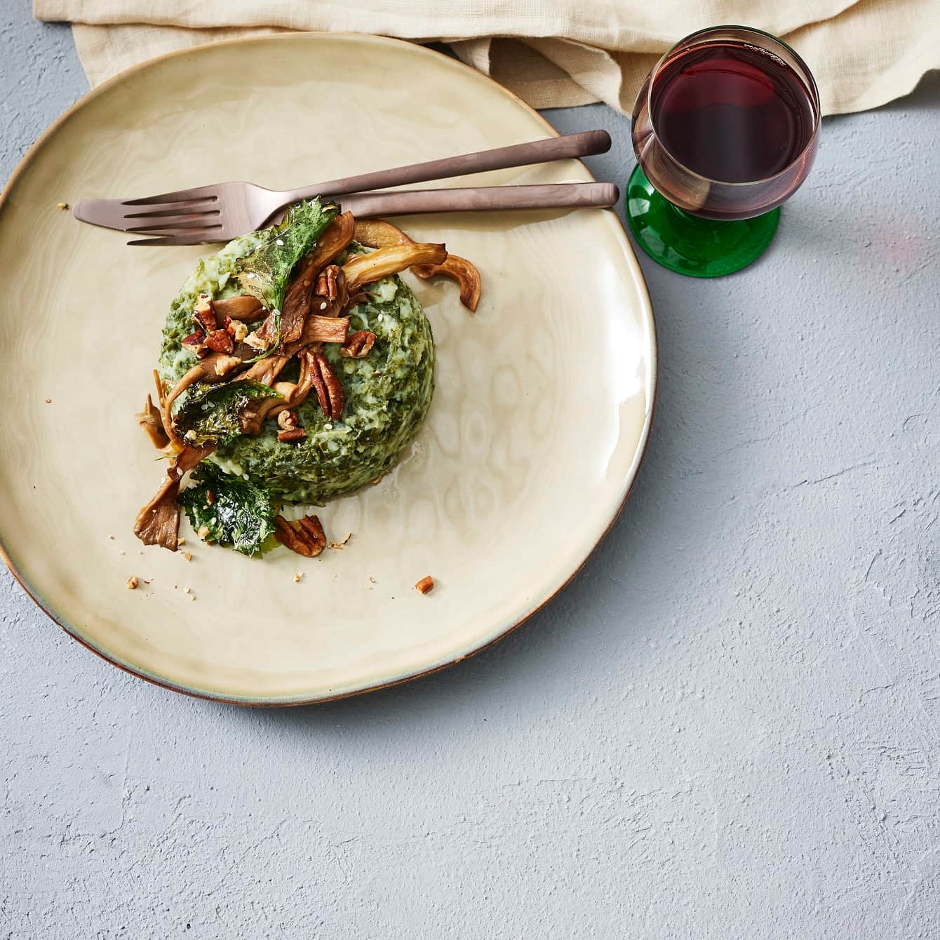 Boerenkoolstamppot met oesterzwammen