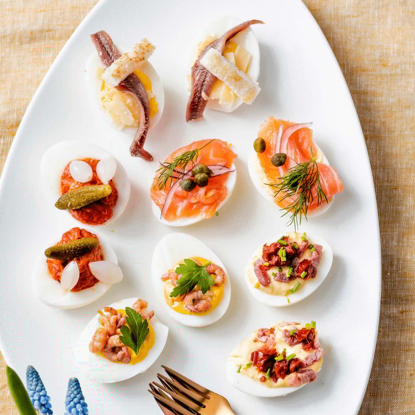 Gevulde eieren varianten