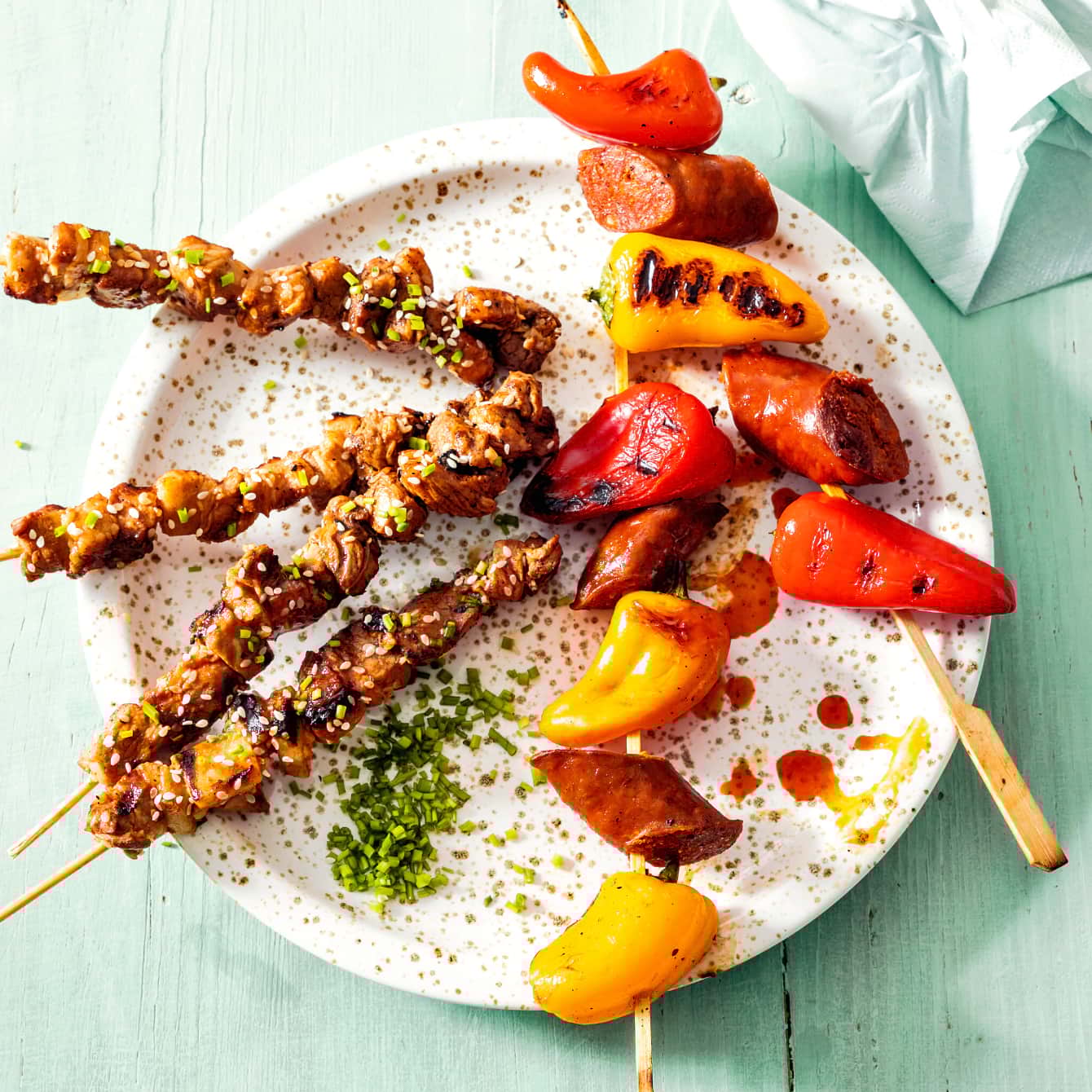 Stokje snackpaprika en chorizo