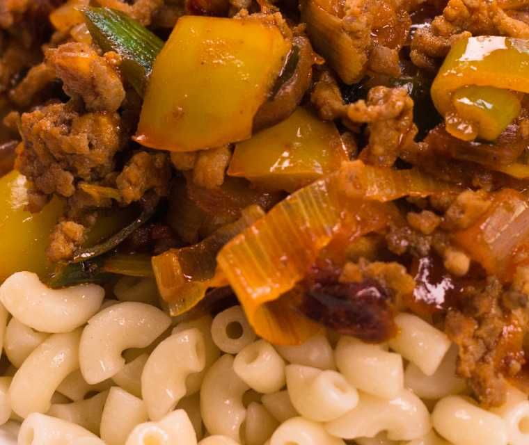 Goed gevulde macaroni