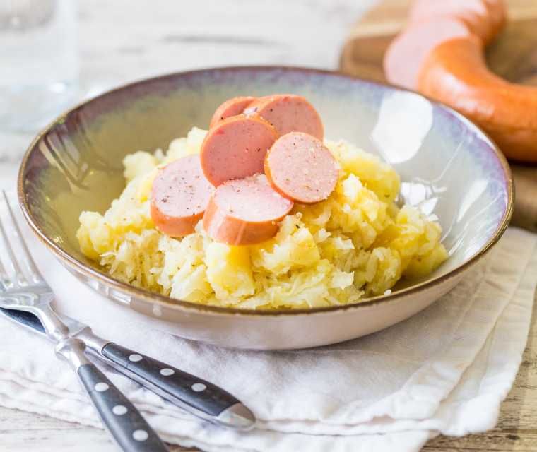 Zuurkoolstamppot met ananas