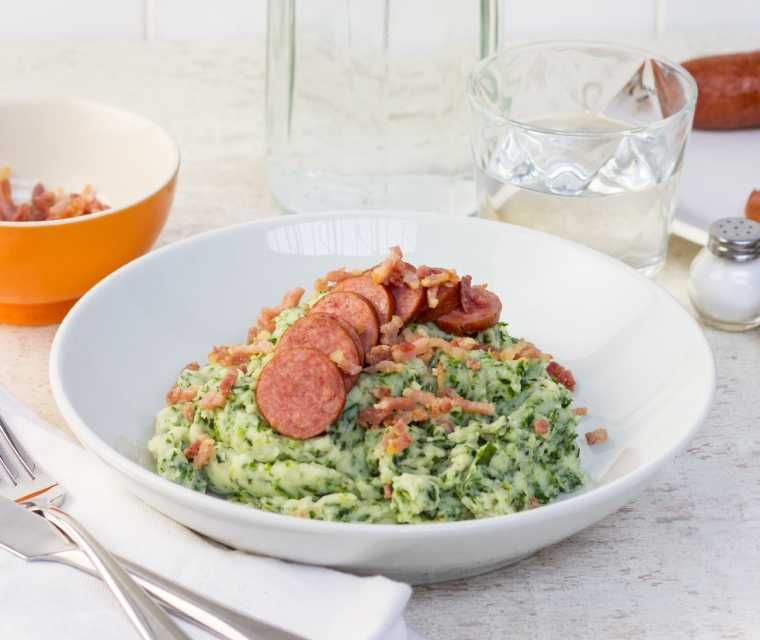 Boerenkoolstamppot met worst