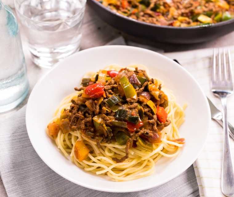 Klassieke spaghetti met rundergehakt