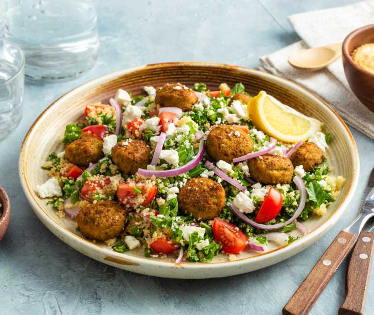 Couscous salade met boerenkool en tomaat