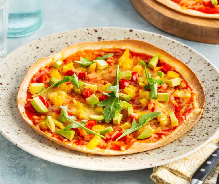 Vegetarische tortilla pizza’s