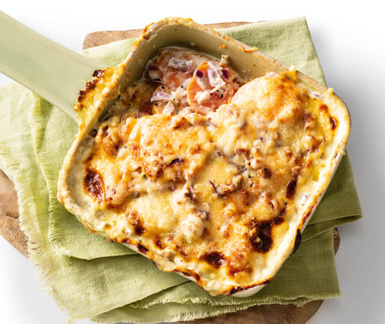 Zoete aardappelgratin met Provençaalse kruiden