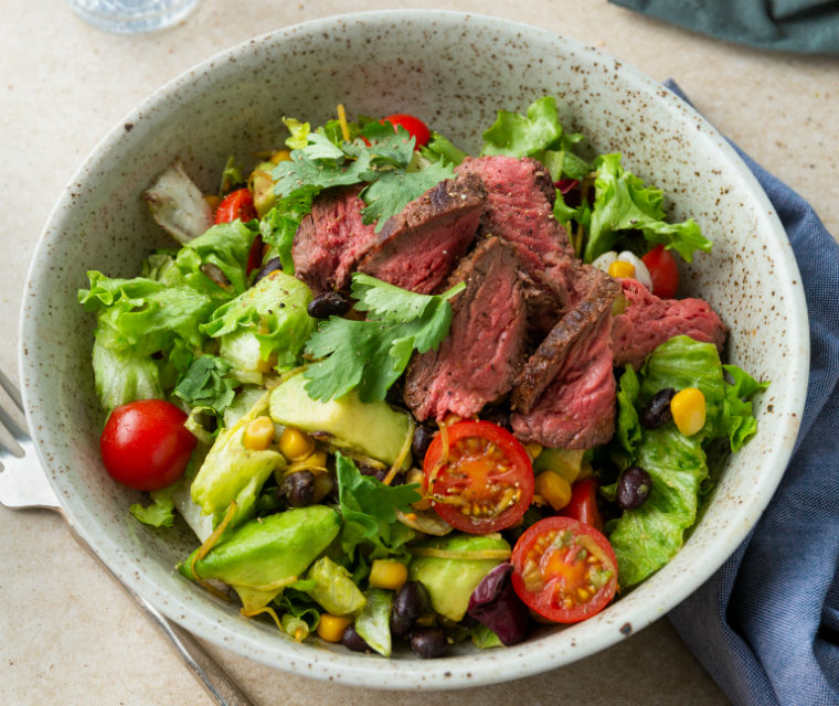 Mexicaanse biefstuk salade