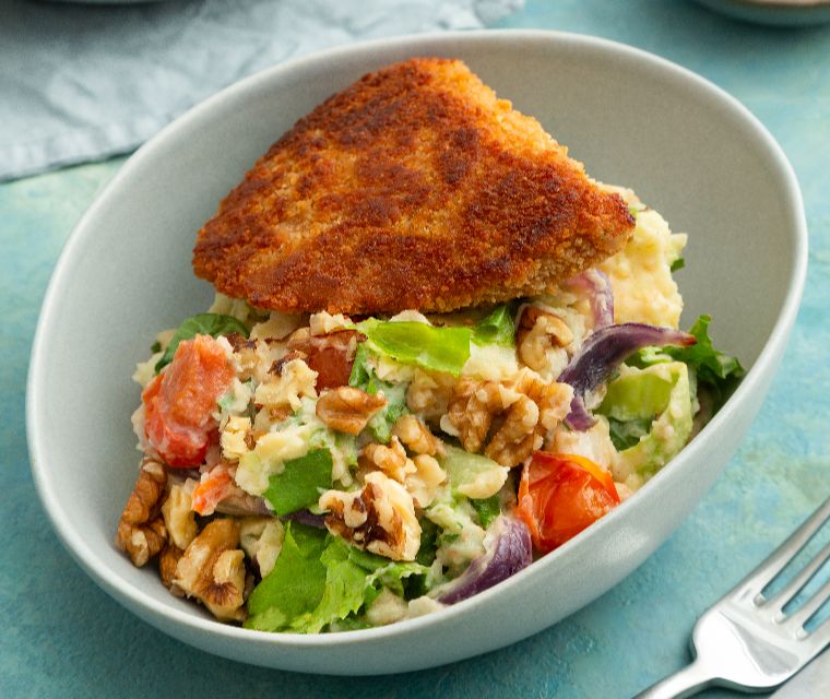 Andijviestamppot met cordon bleu