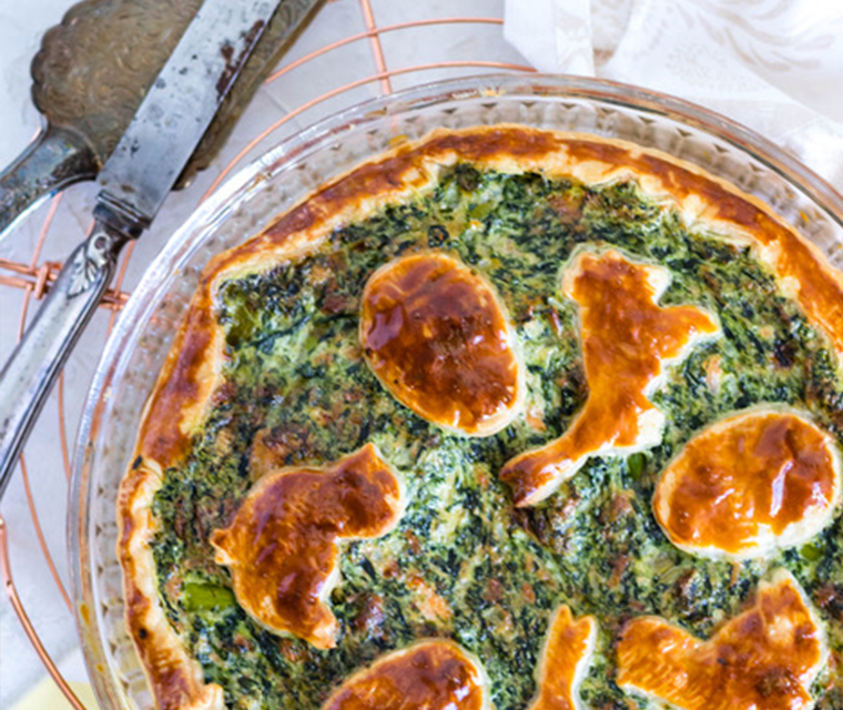 Spinazie-aspergetaart met zalm van Foodquotes