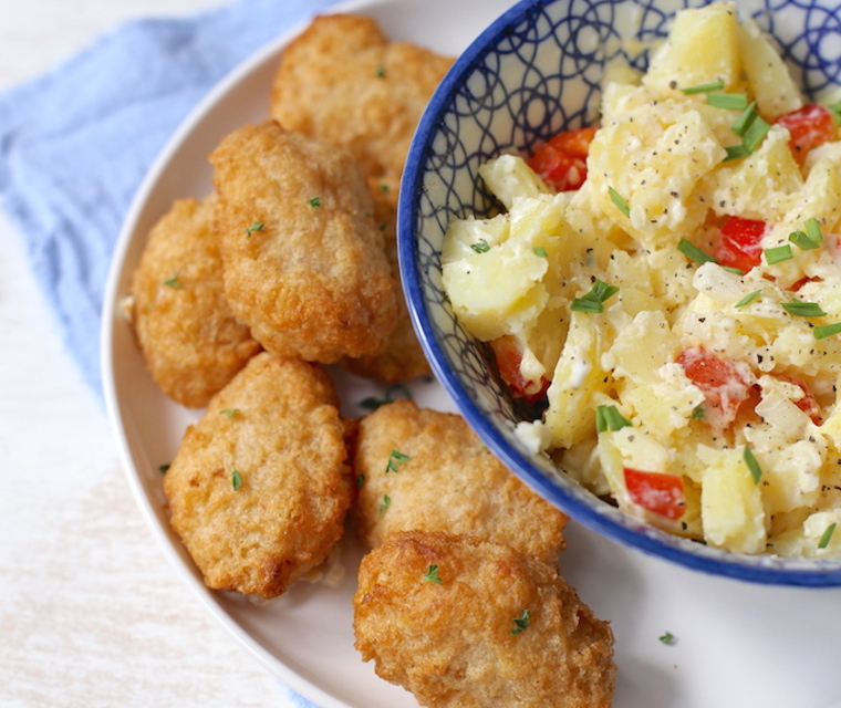 Kibbeling met aardappelsalade
