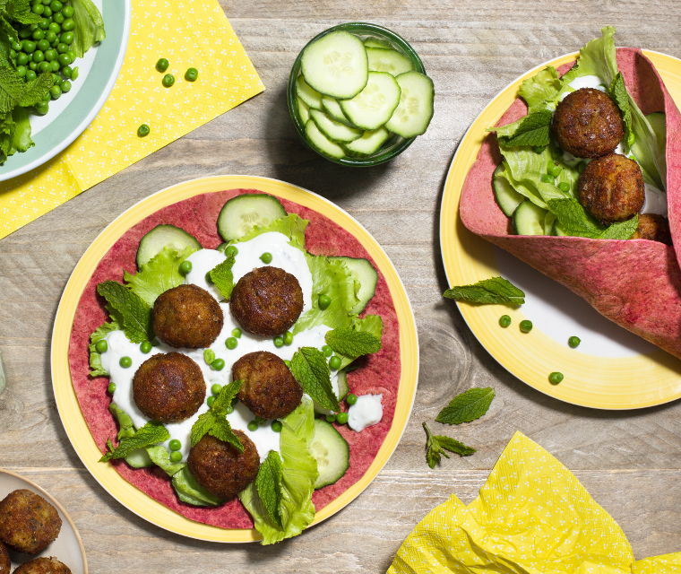 Bieten wraps met falafel