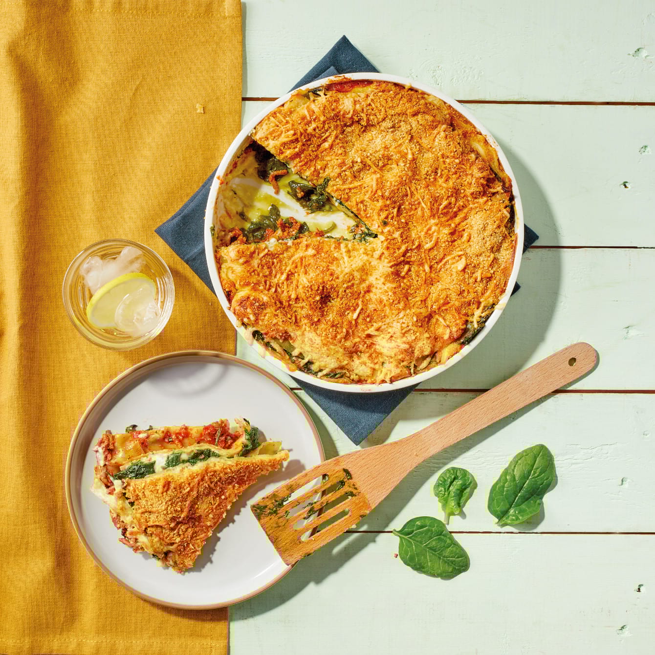 Klassieke lasagne met spinazie