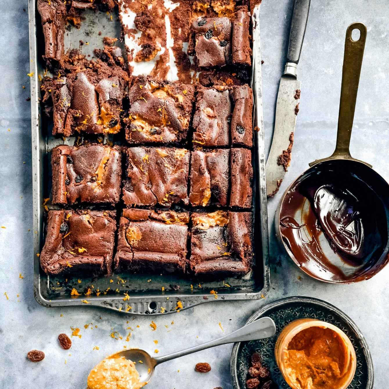 Brownies met pindakaas