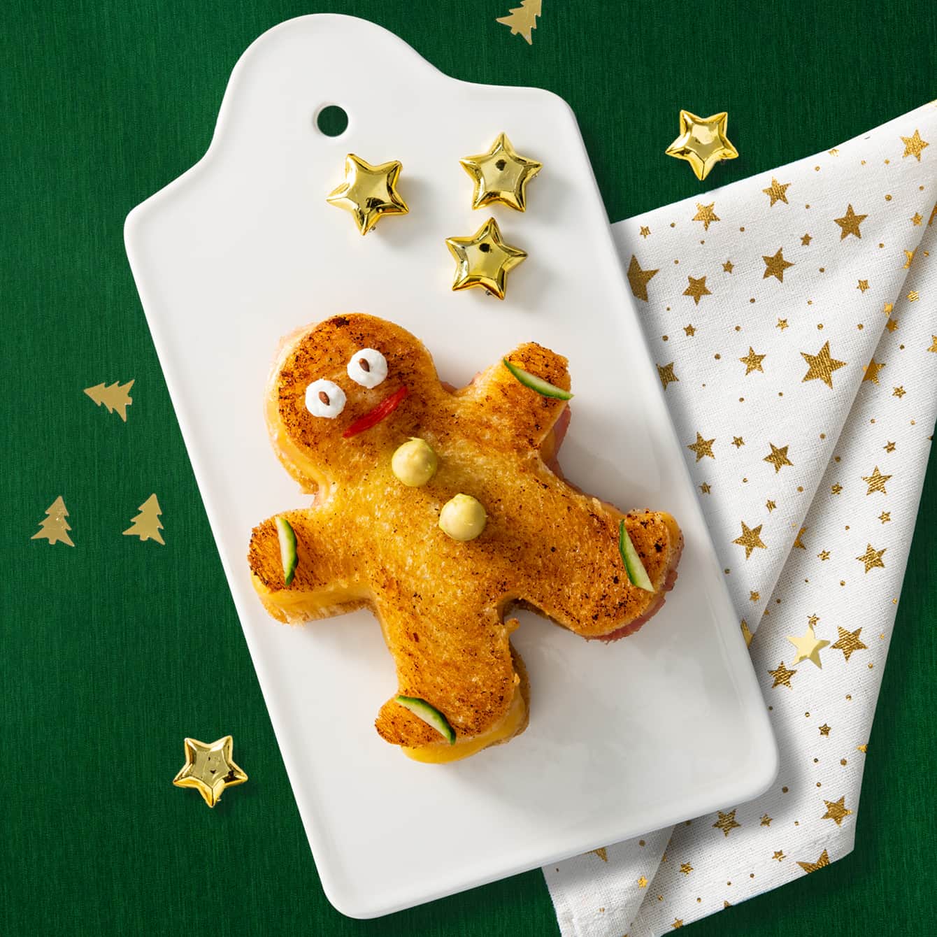 Gingerbread mannetjes tosti