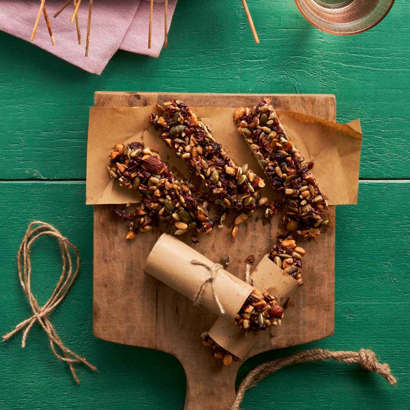 Reep van zonnebloempitten