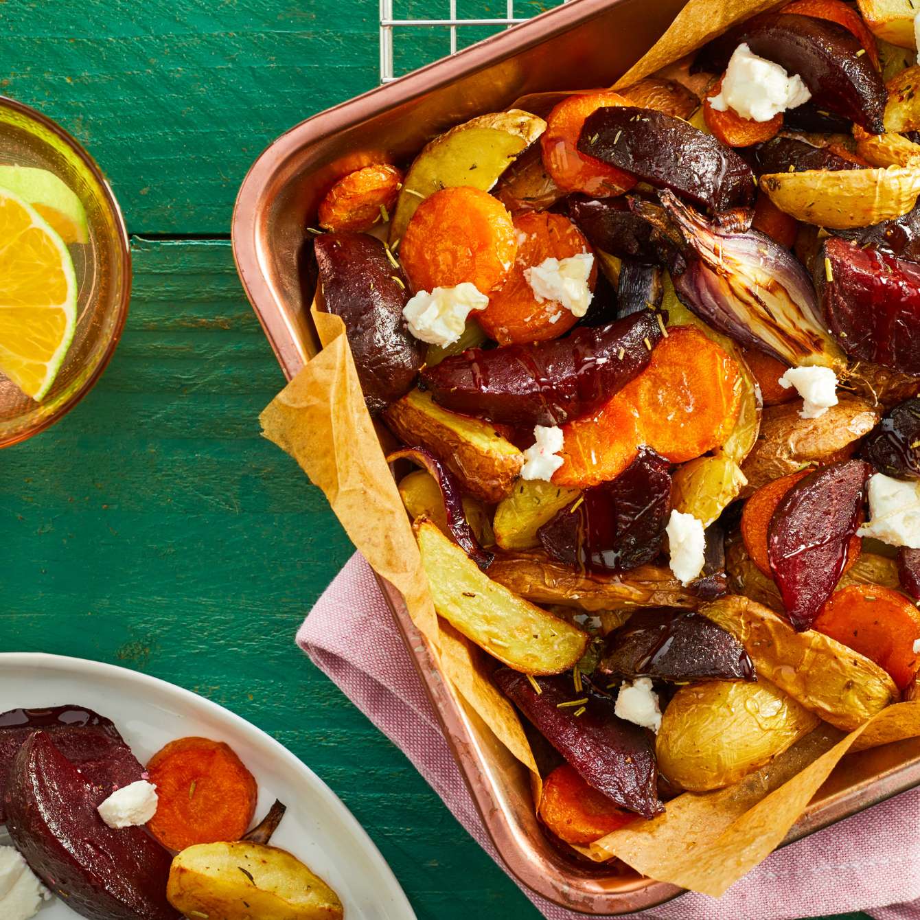 Traybake van winterse groenten