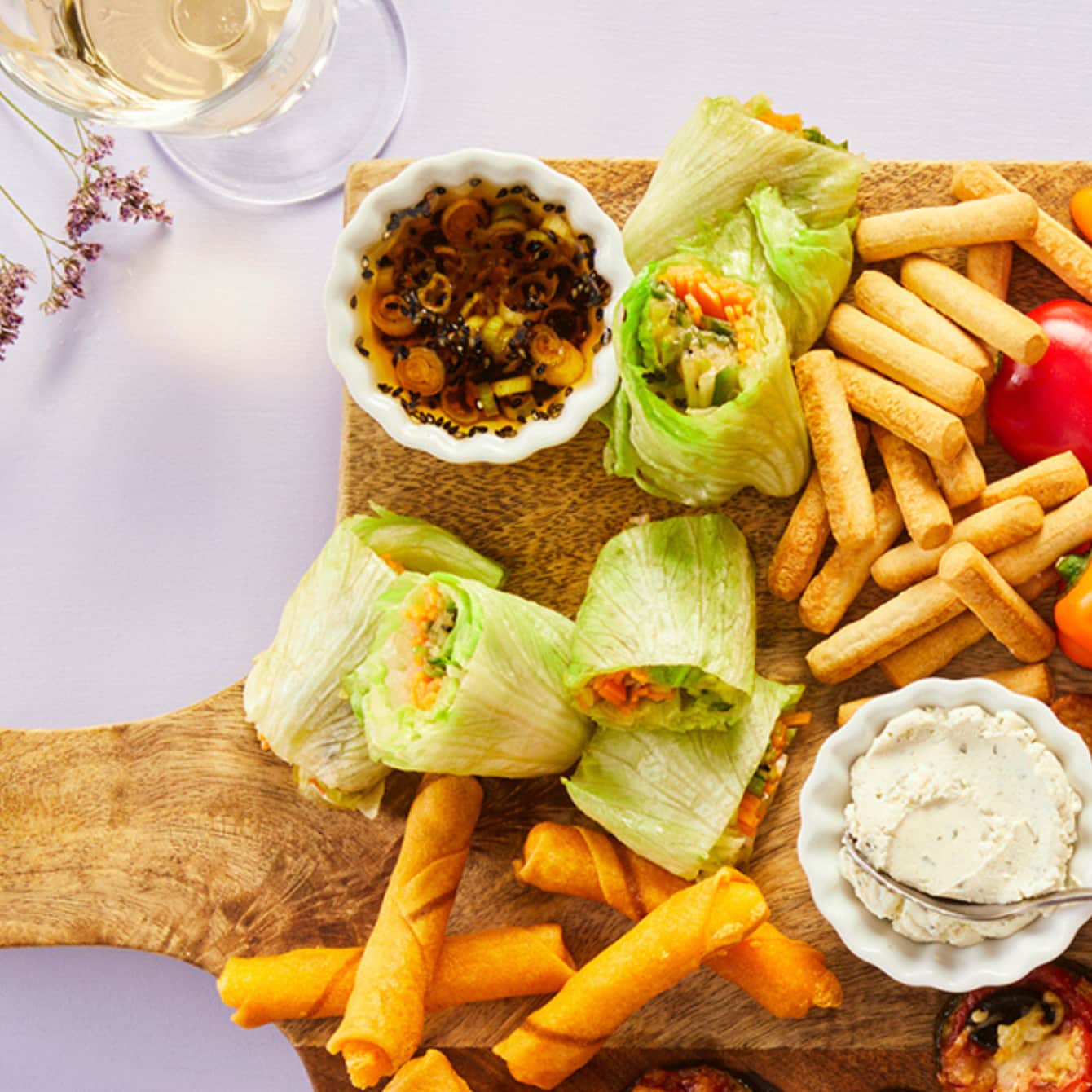 Springrolls van rauwe groenten