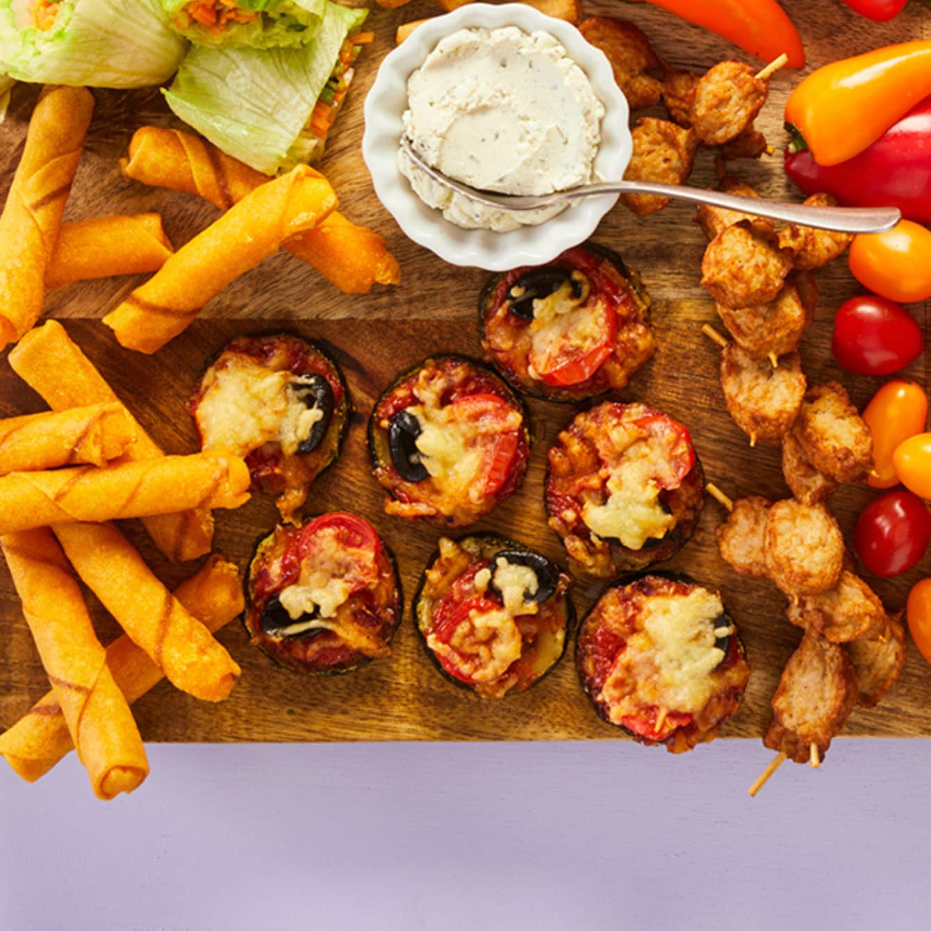 Minipizza's van courgette