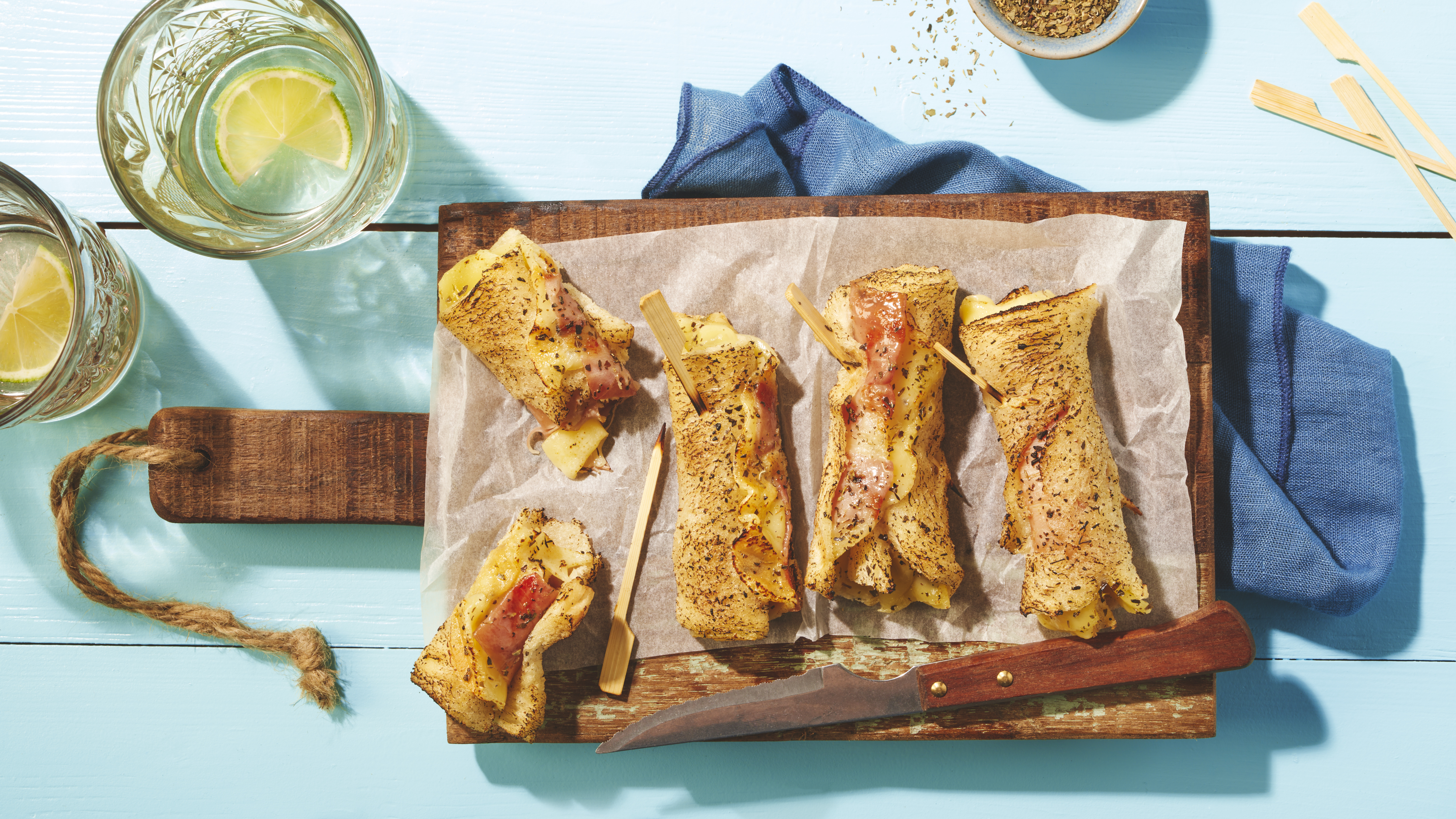 Tostirolletjes van de barbecue