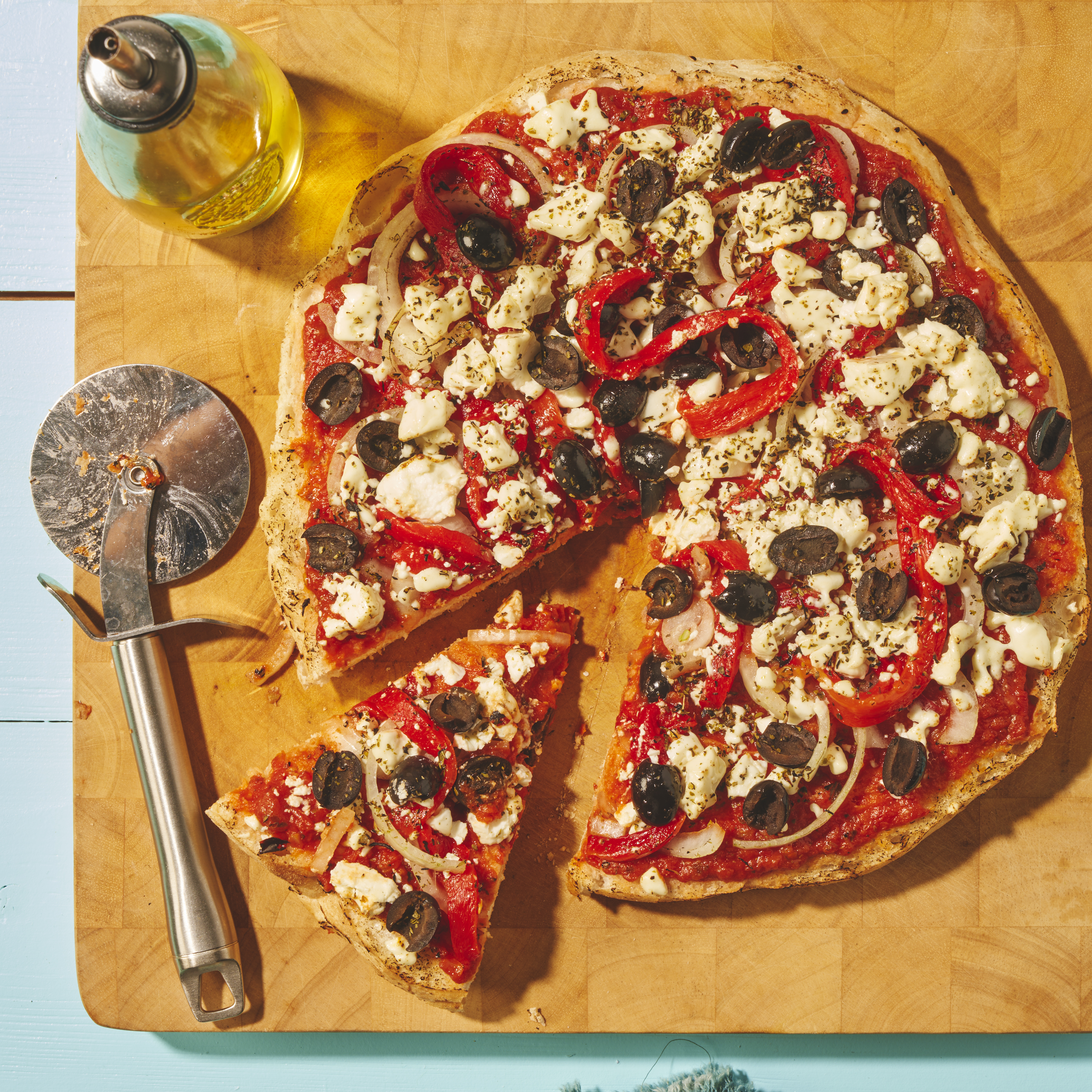 Pizza van Turks brood van de barbecue