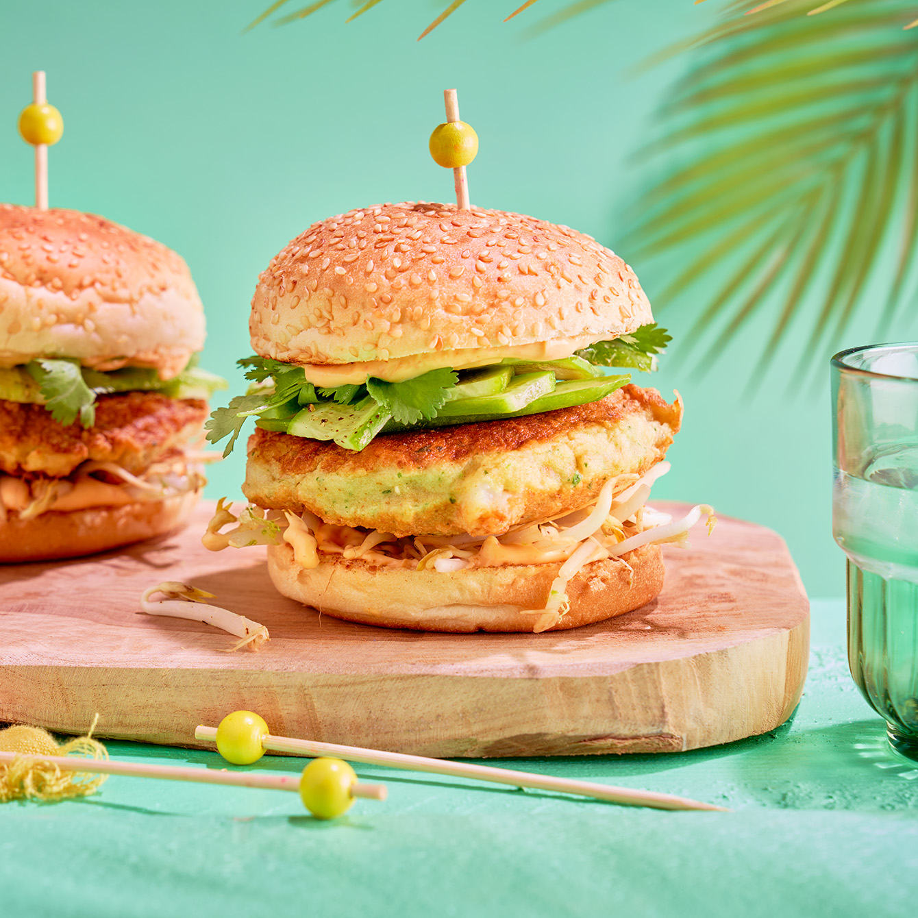 Thai burger met gamba's