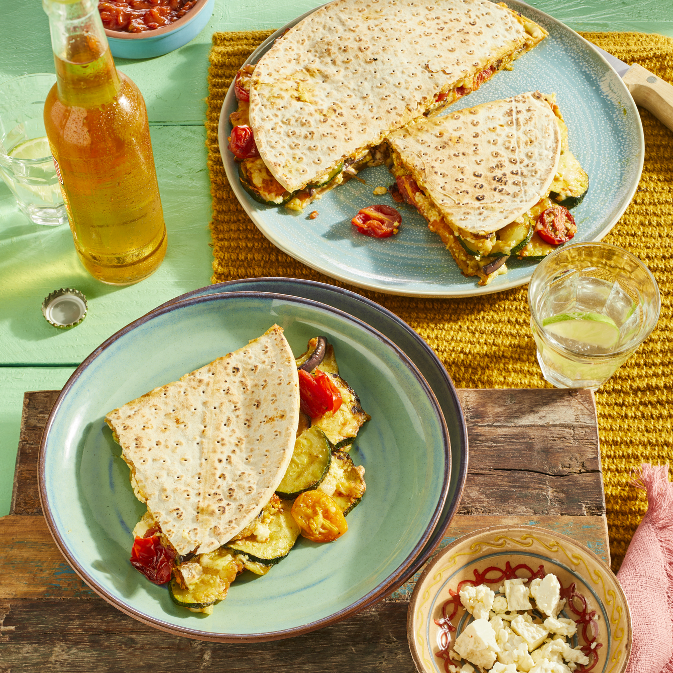 Quesadillas van Turkse pizza