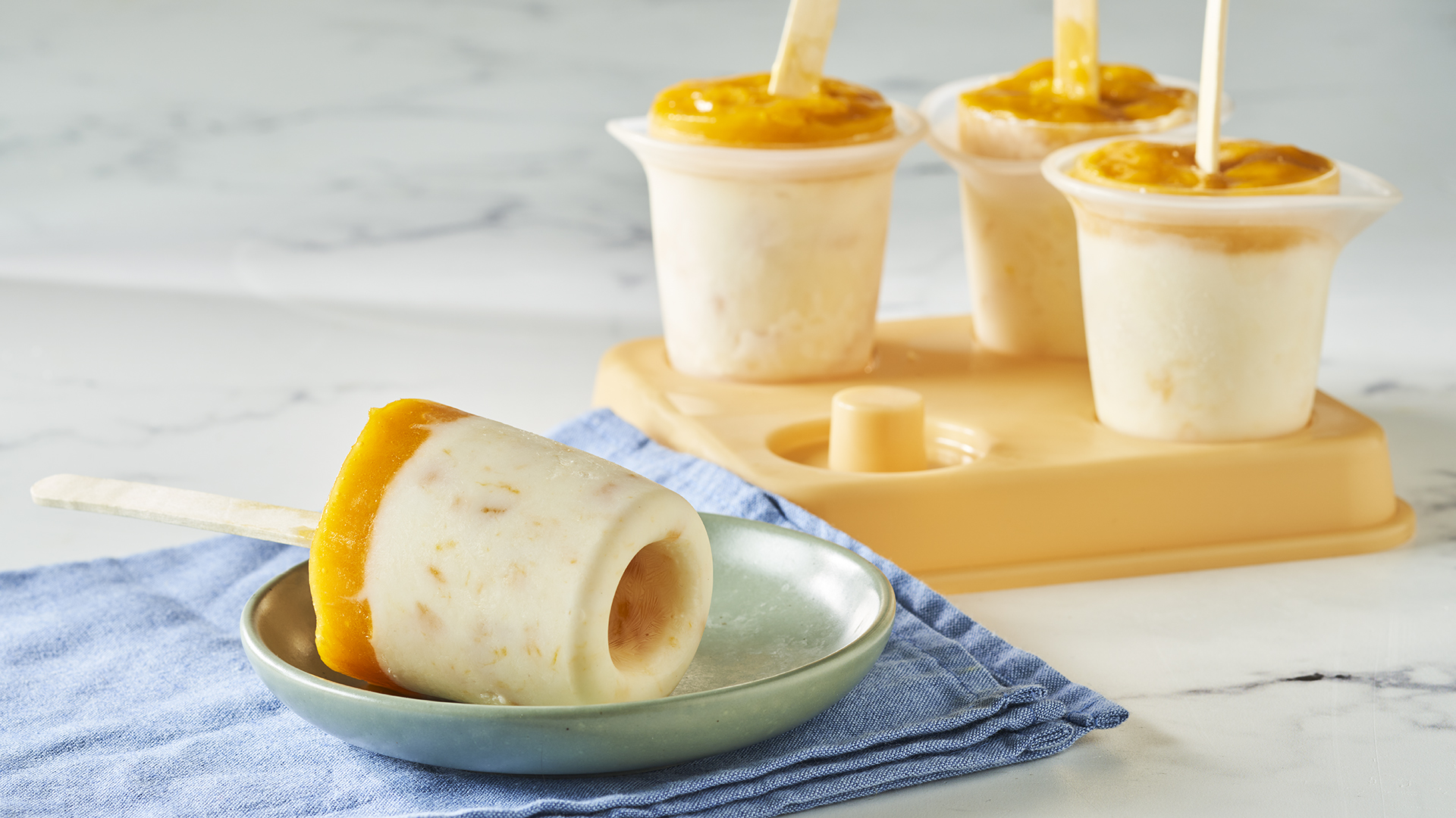 Yoghurtijsjes met mango