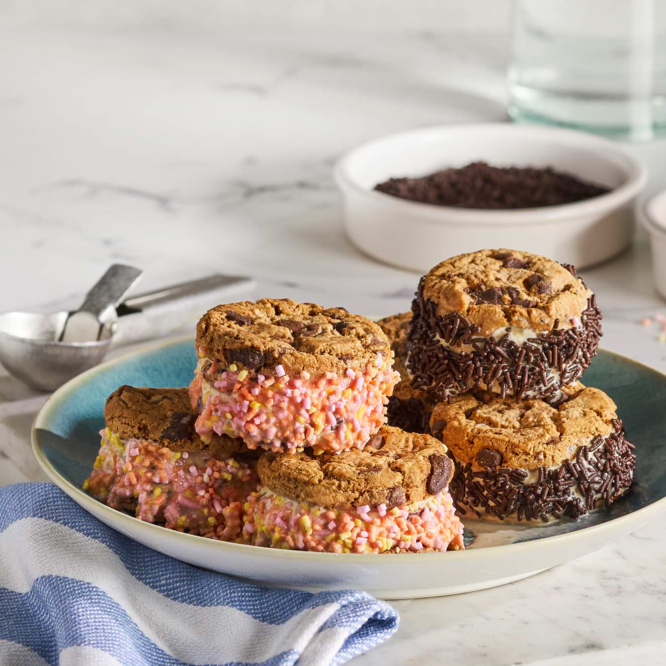 Ijssandwiches met Chocolate cookies