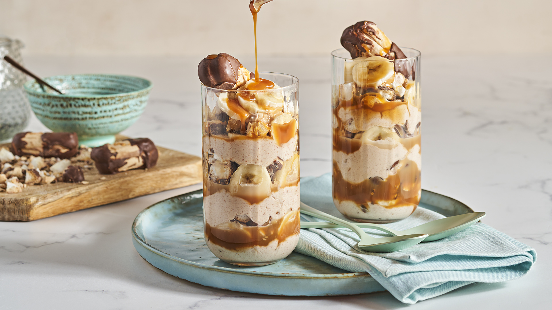 Trifle met banaan en bokkenpootjes