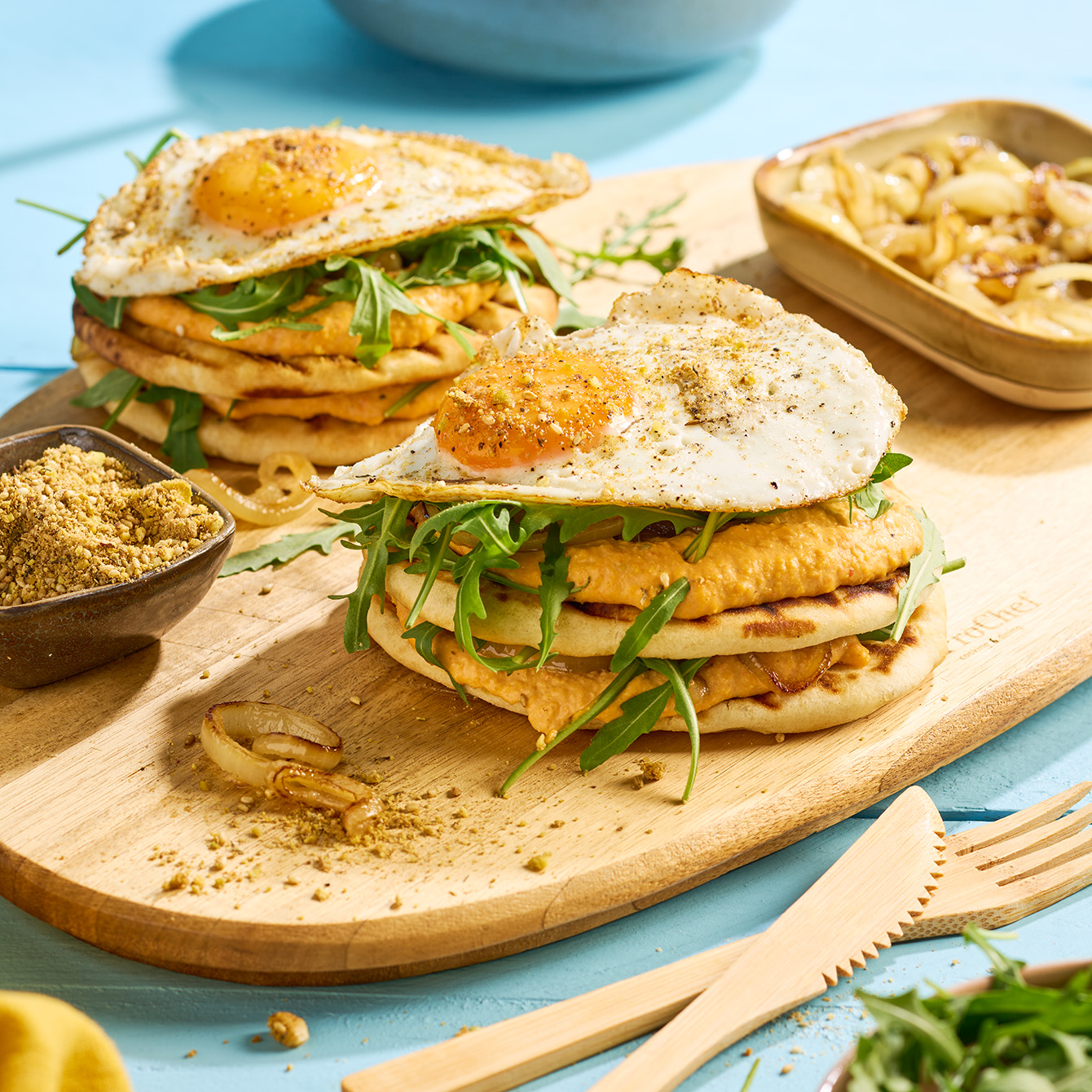 Zomerse sandwich met naanbrood