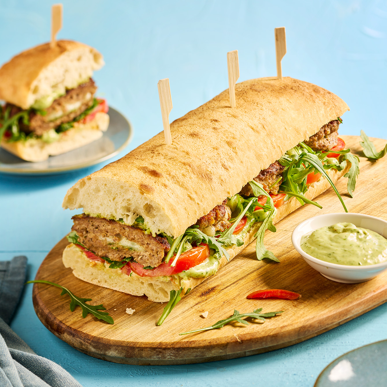 Gevulde familie burger